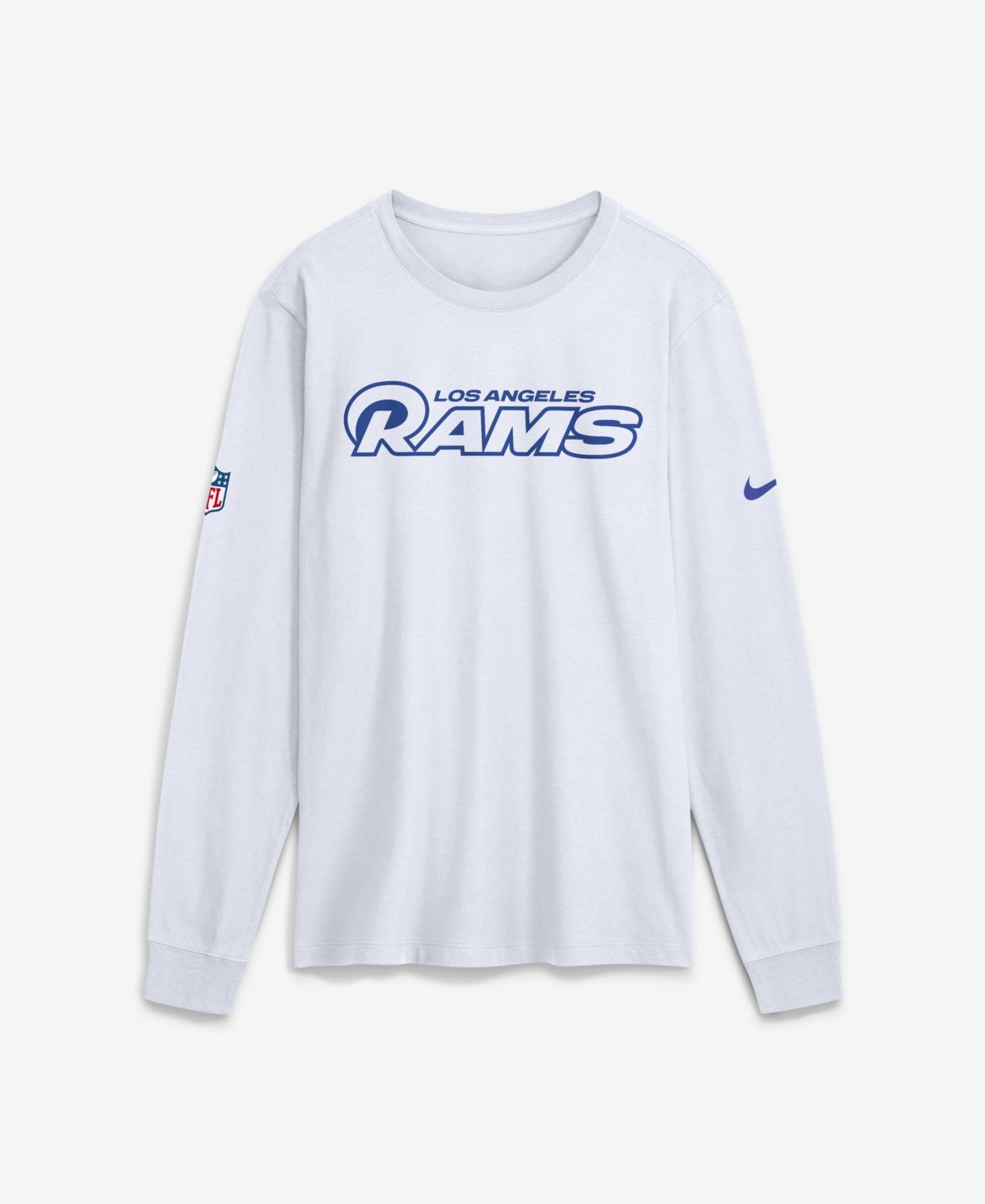 Мужская футболка Nike Los Angeles Rams Fearsome White Option Offense Long Sleeve — фото 1