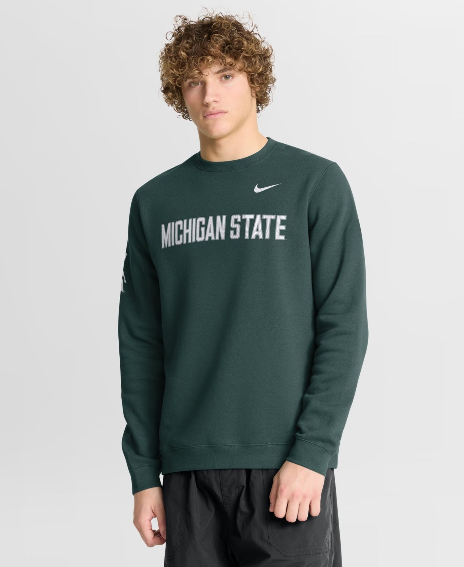 Men's Green Michigan State Spartans 2026 Sideline Club Sweatshirt