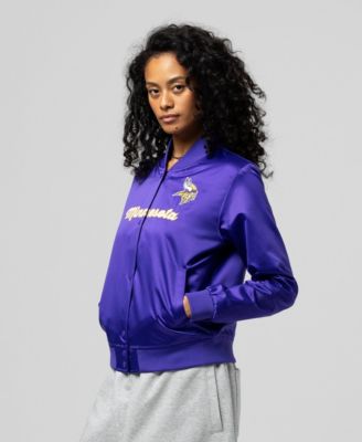 Women's  Purple Minnesota Vikings Full-Snap Satin Jacket