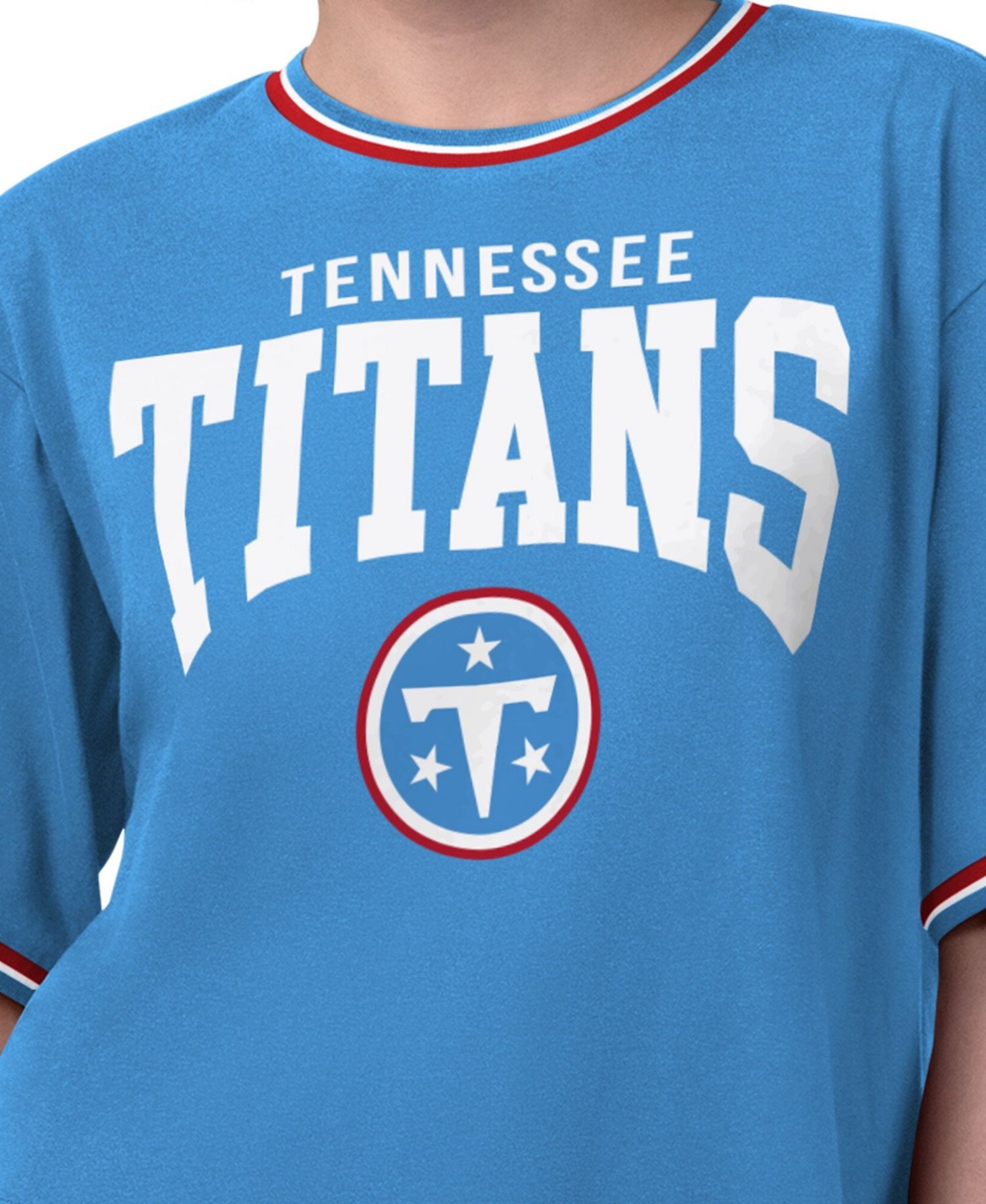 Women's Light Blue Tennessee Titans Ace Cropped T-Shirt