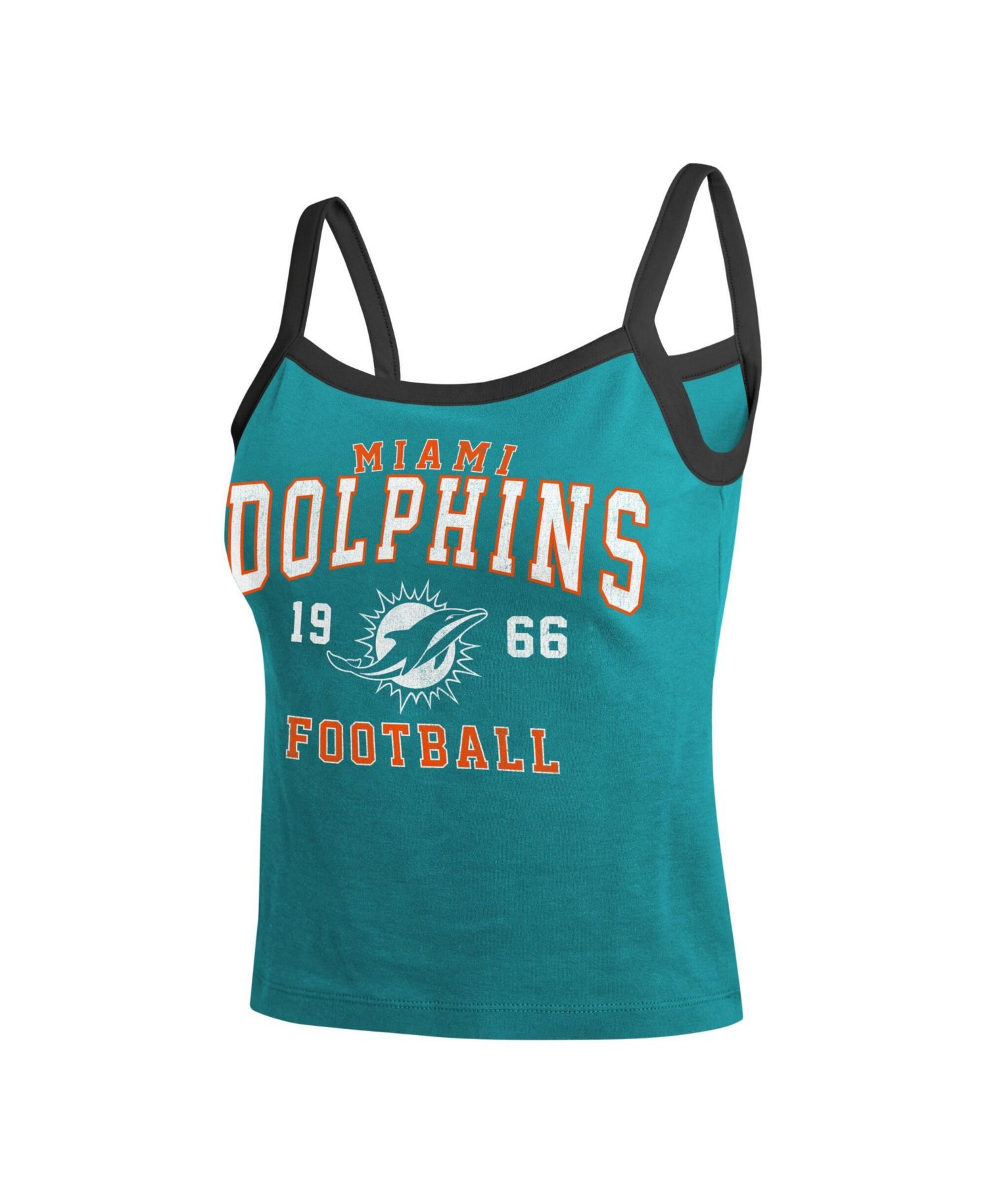 Women's Aqua Miami Dolphins Color block Tank Top