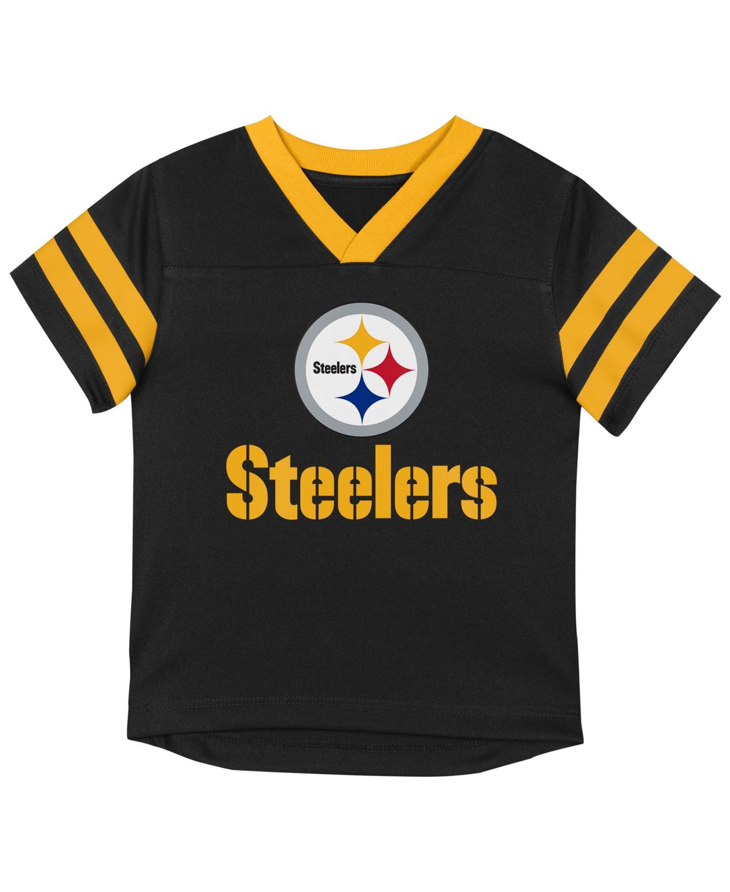 Комплект Outerstuff Black/Gold Pittsburgh Steelers Red Zone Jersey & Pants Set для мальчиков-малышей — фото 2