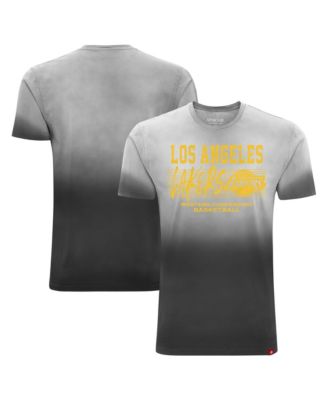 Men's and Women's Black Los Angeles Lakers Bingham Sun-Fade T-Shirt
