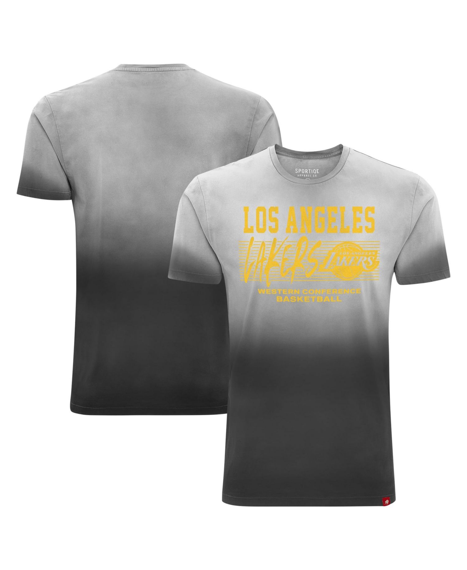 Men's and Women's Black Los Angeles Lakers Bingham Sun-Fade T-Shirt
