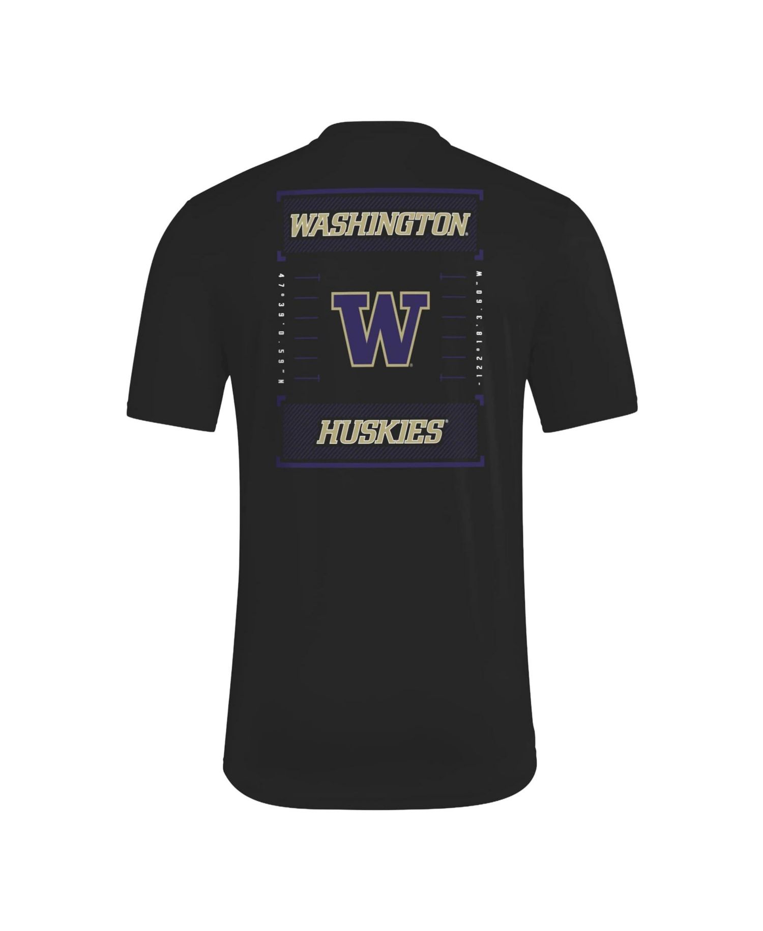 Men's Black Washington Huskies Locker Football Icon AEROREADY Pre-Game T-Shirt
