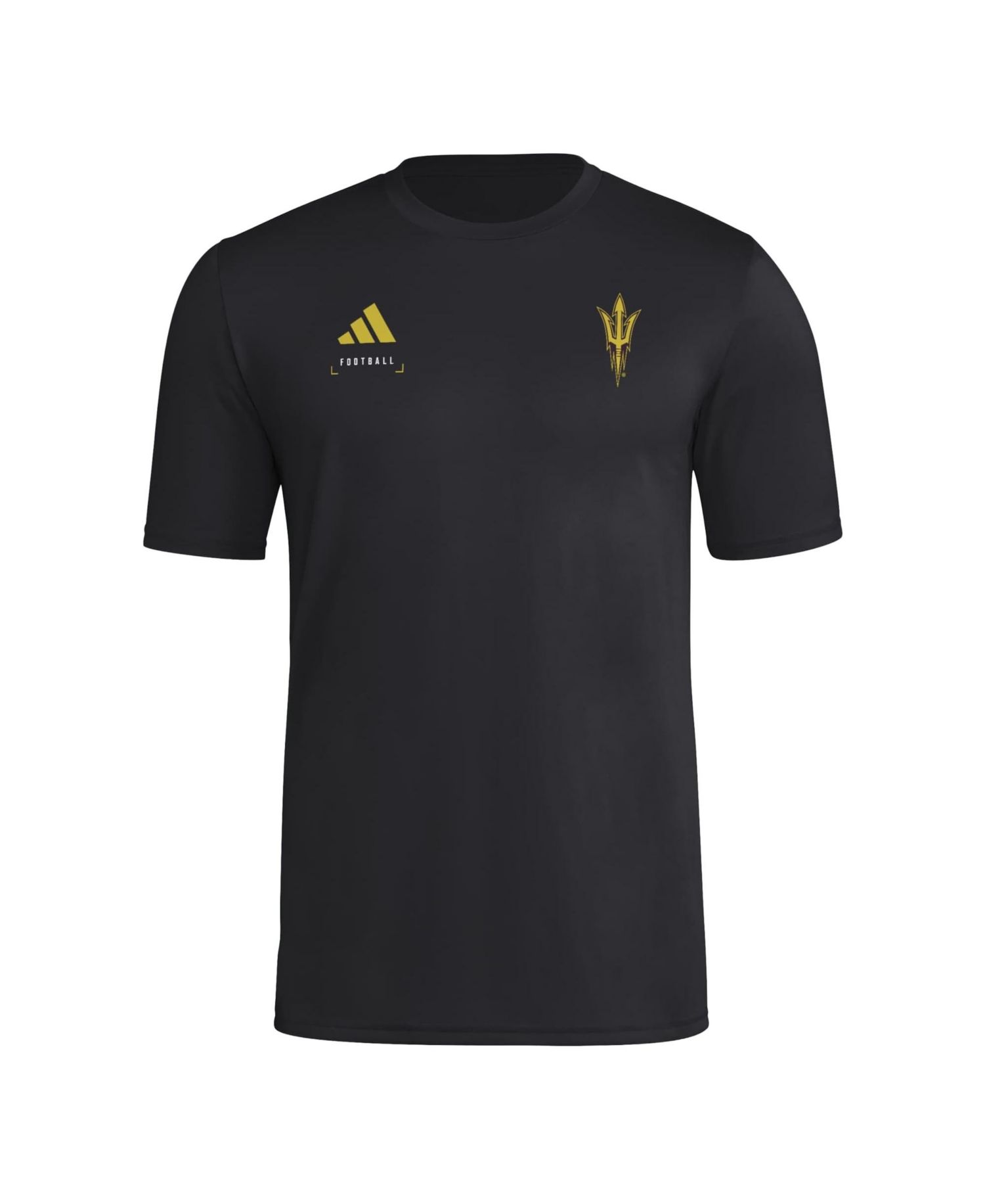 Men's Black Arizona State Sun Devils Locker Football Icon AEROREADY Pre-Game T-Shirt