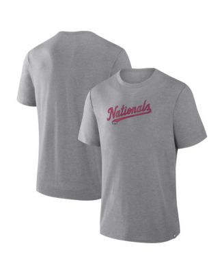 Men's Heather Gray Washington Nationals Play Tribute Tri-Blend T-Shirt