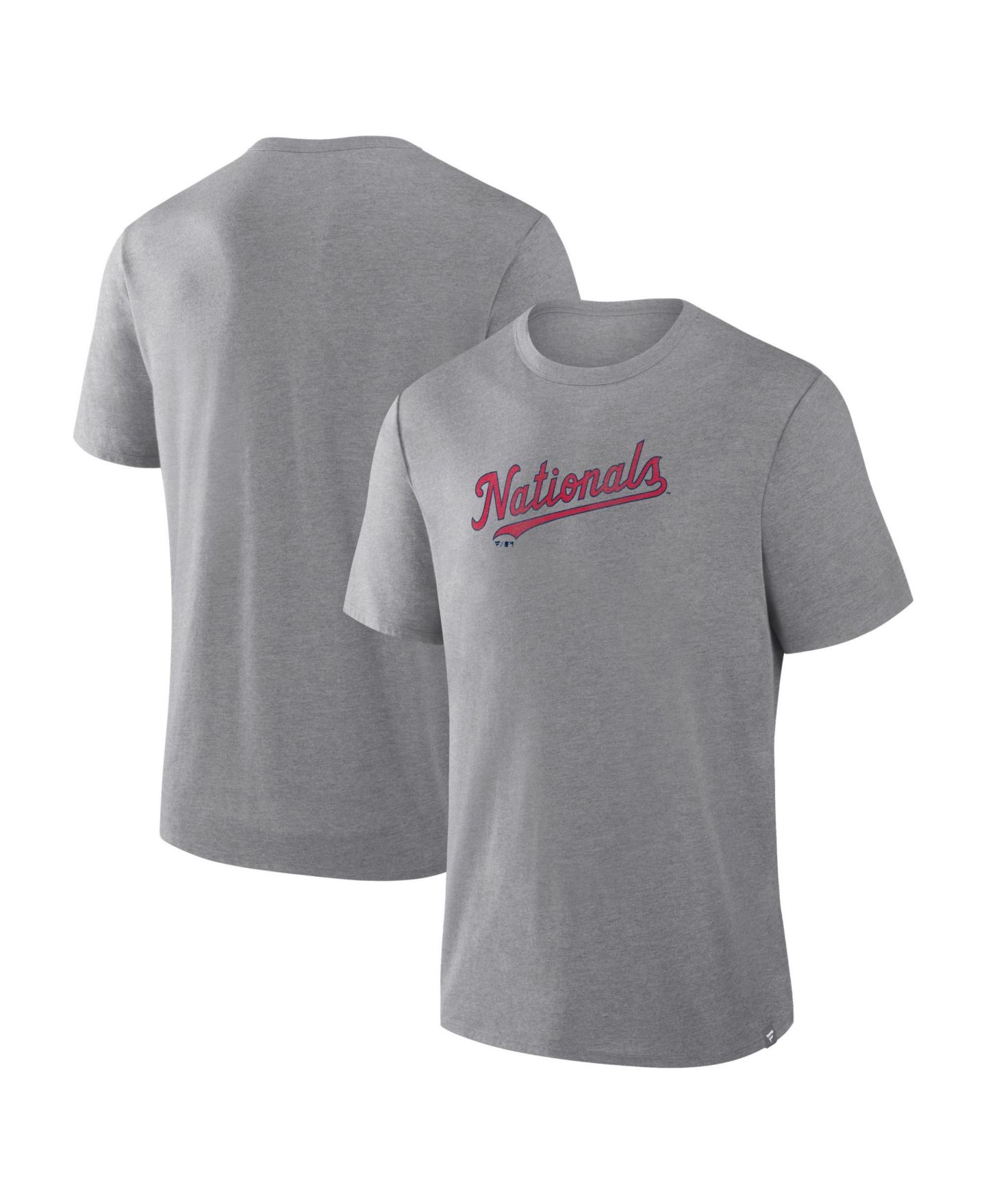 Мужская футболка Fanatics Heather Gray Washington Nationals Play Tribute Tri-Blend — фото 1
