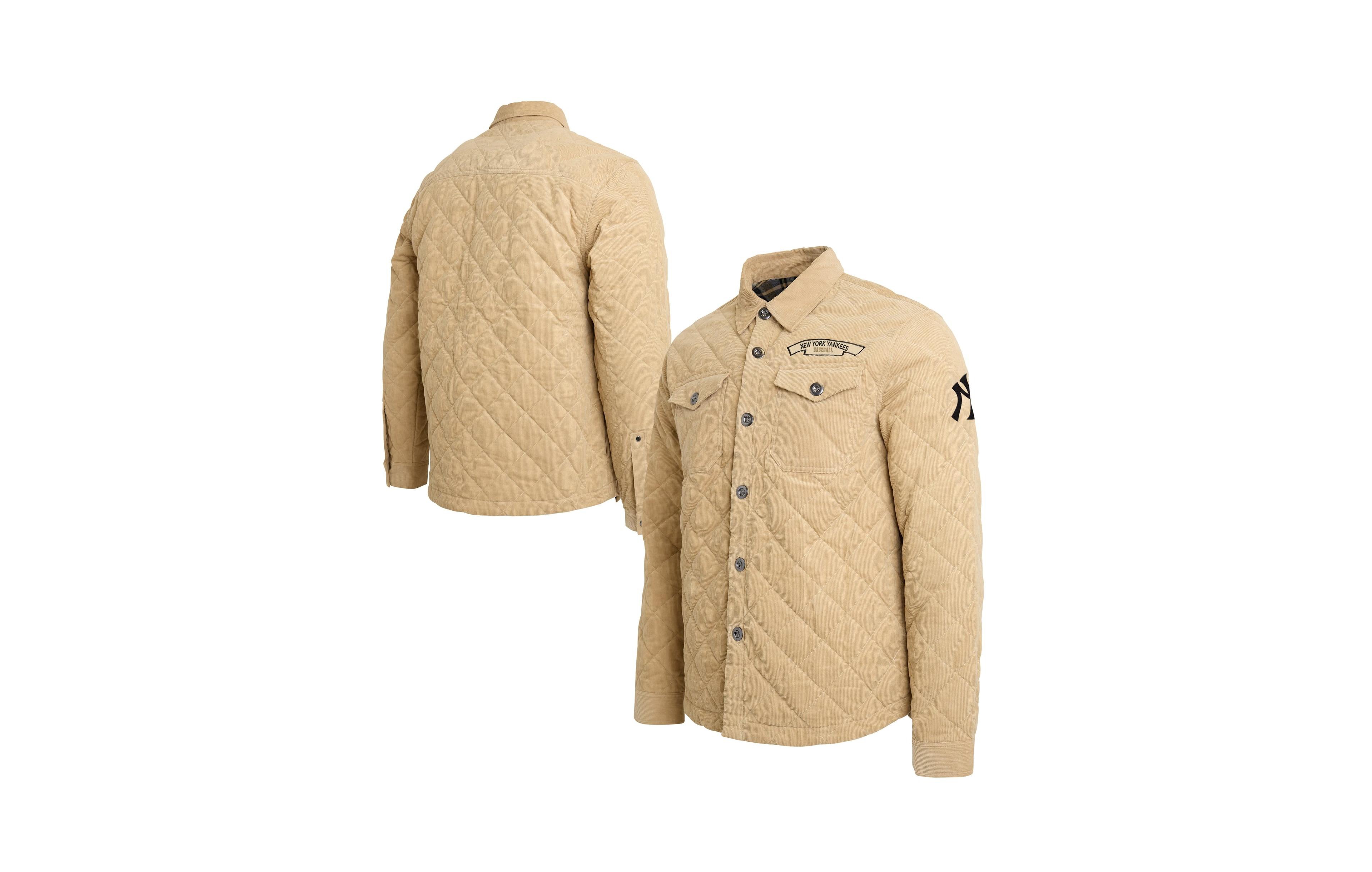 Darius Rucker Collection By Fanatics Men's New York Yankees Thin Wale Corduroy Button-Up Shacket