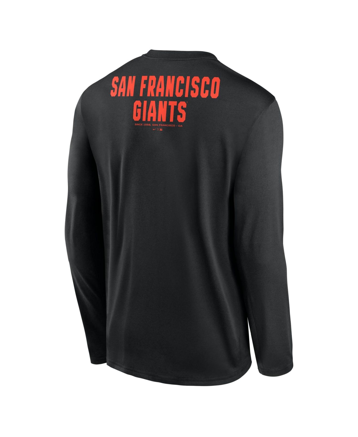 Men's Black San Francisco Giants 2-Hit Legend Dri-FIT Long Sleeve T-Shirt