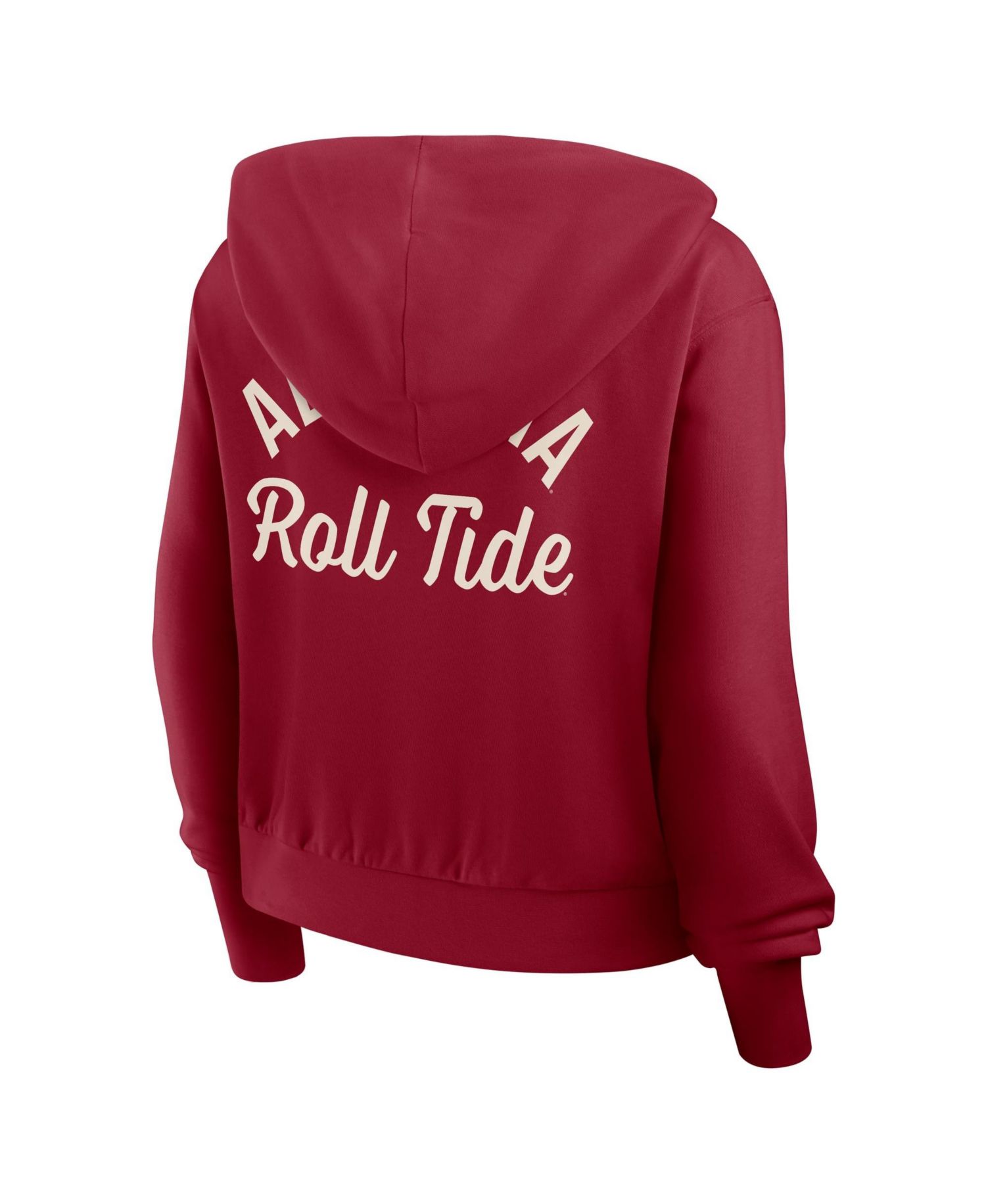Women's Crimson Alabama Crimson Tide Mantra Cropped Full-Zip Hoodie