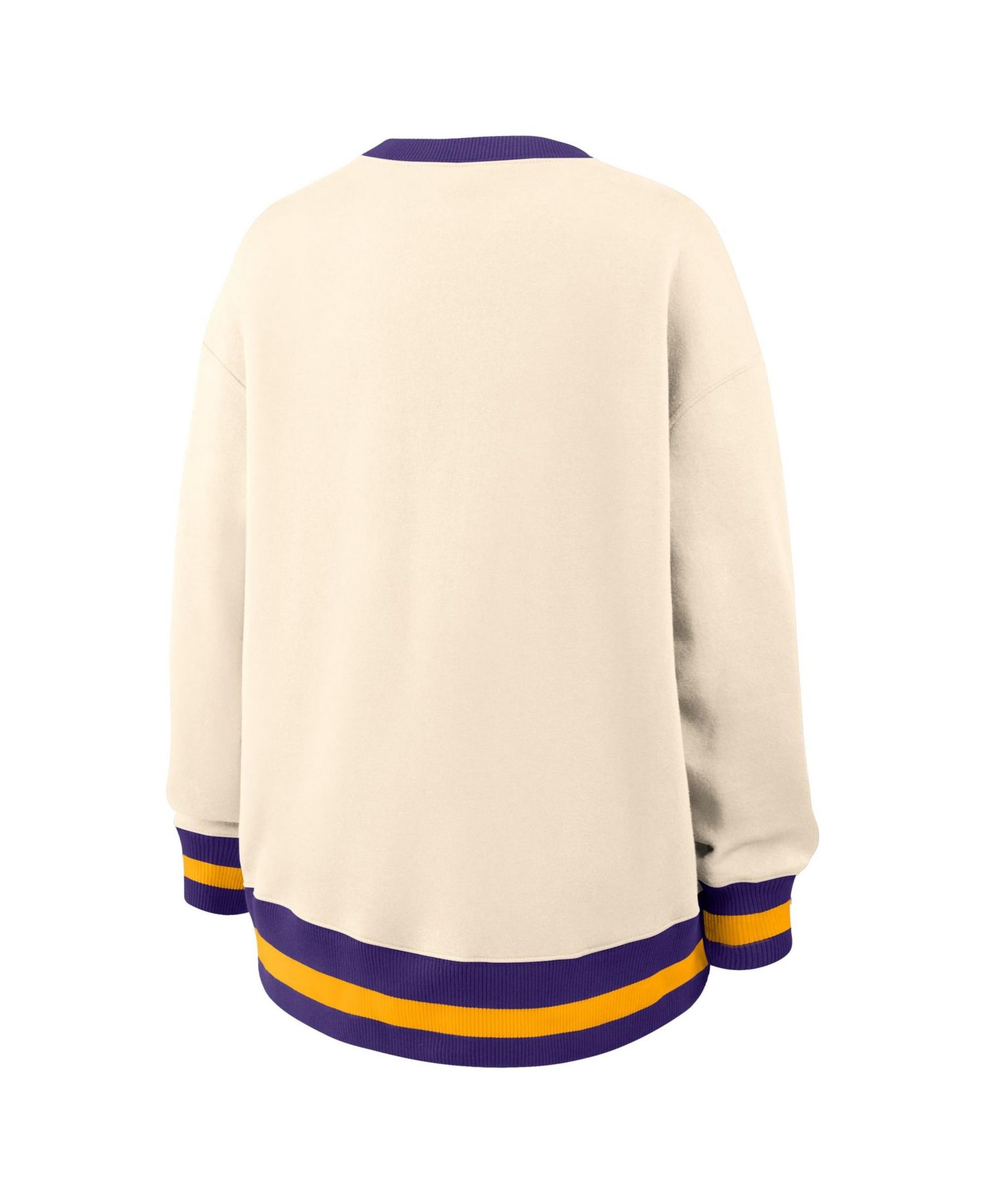 Women's Natural LSU Tigers Oversized Legacy Arch Phoenix Sweatshirt