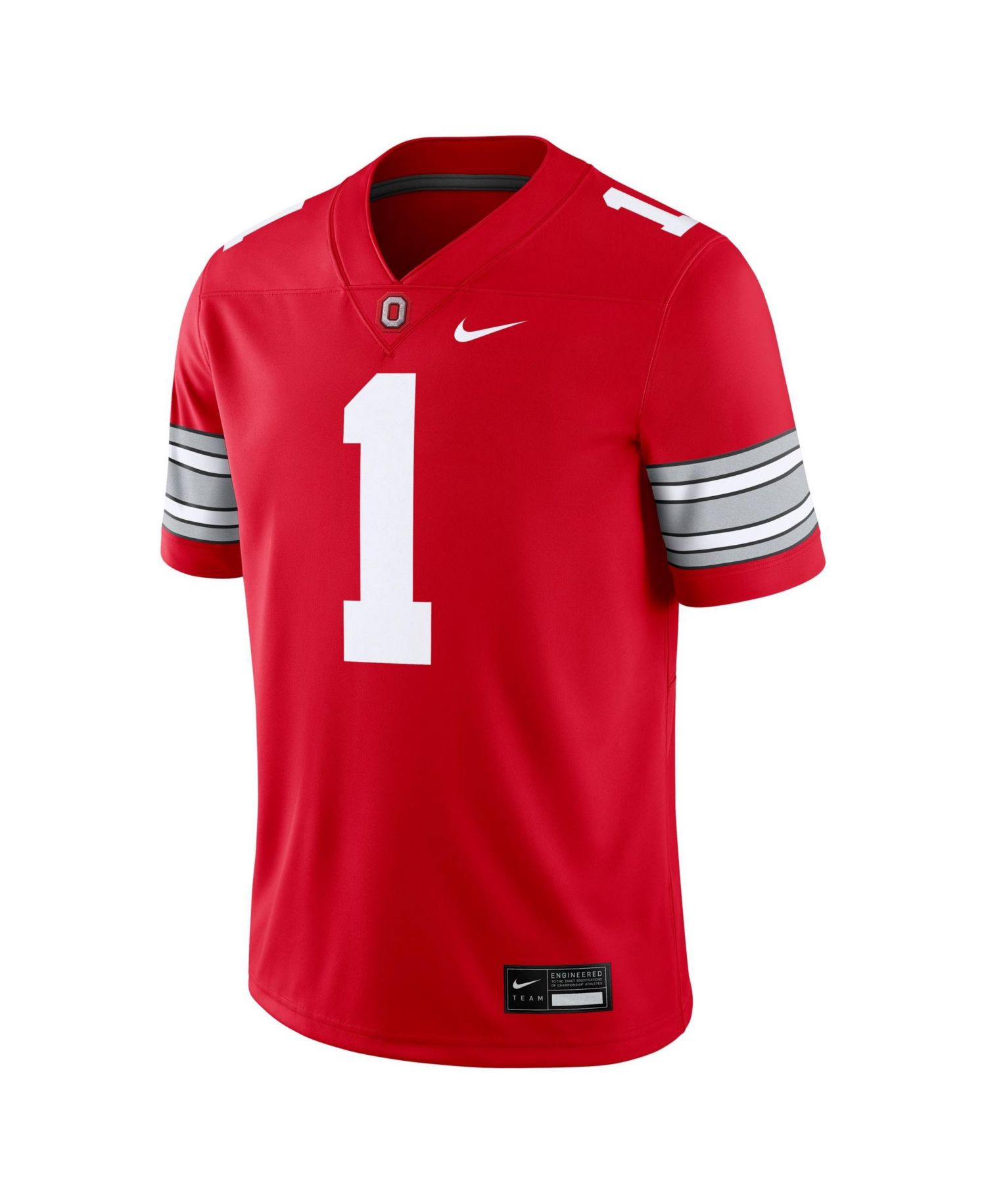 Men's 1 Scarlet Ohio State Buckeyes Home Game Football Jersey