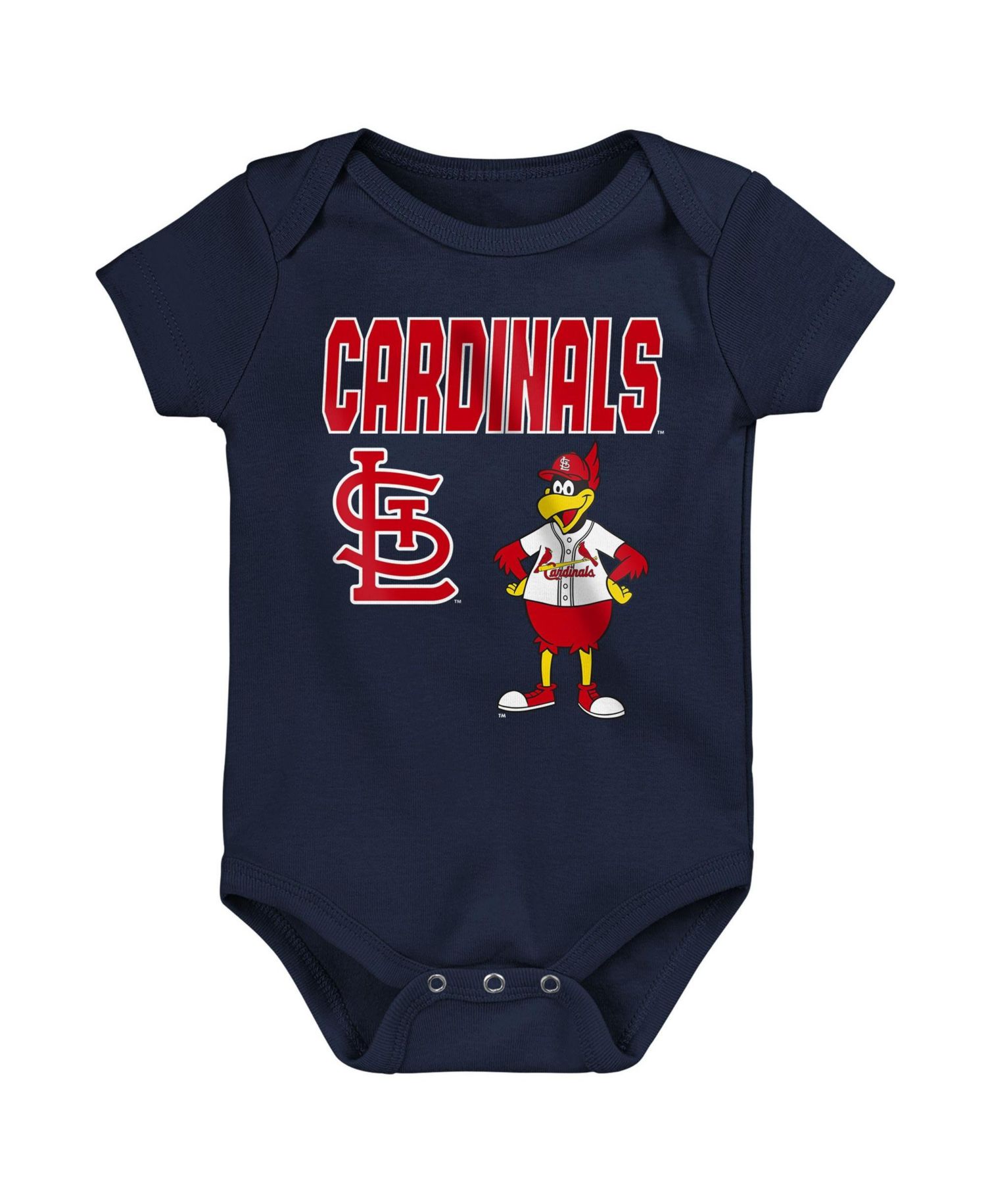Baby Boys and Girls St. Louis Cardinals Home Plate 3-Piece Creeper Set