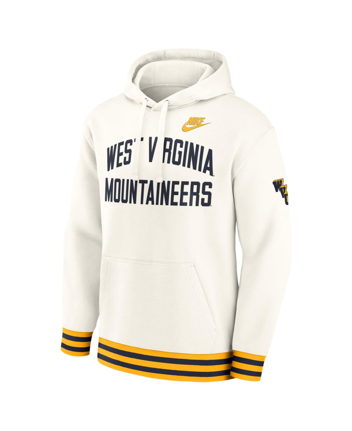 Men's Cream West Virginia Mountaineers Legacy Retro Pullover Hoodie