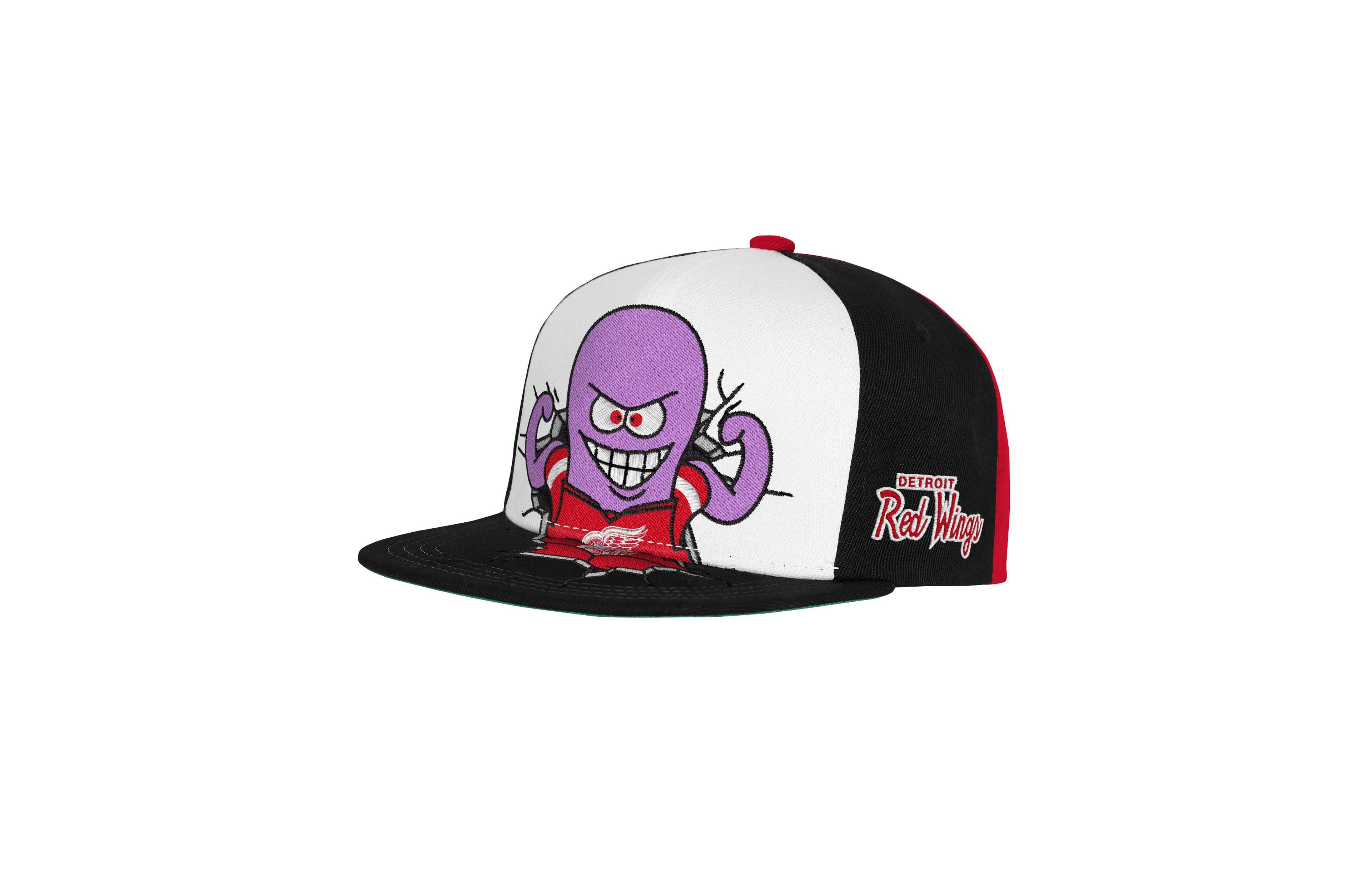 Mitchell & Ness Big Boys and Girls Detroit Red Wings Embroidered Mascot Snapback Baseball Cap