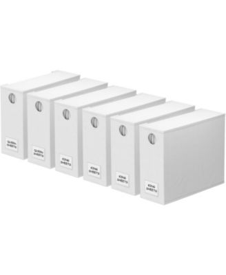 6 Pack Bed Sheet Organizers with Window, Foldable Linen Closet Storage Container for Queen/King Sheet Sets, Duvet and Pillowcases