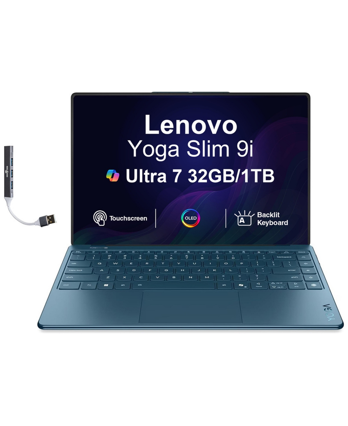 Lenovo Yoga Slim 9i Gen 10 14.0" 4K Touchscreen Windows 11 Laptop - Tidal teal