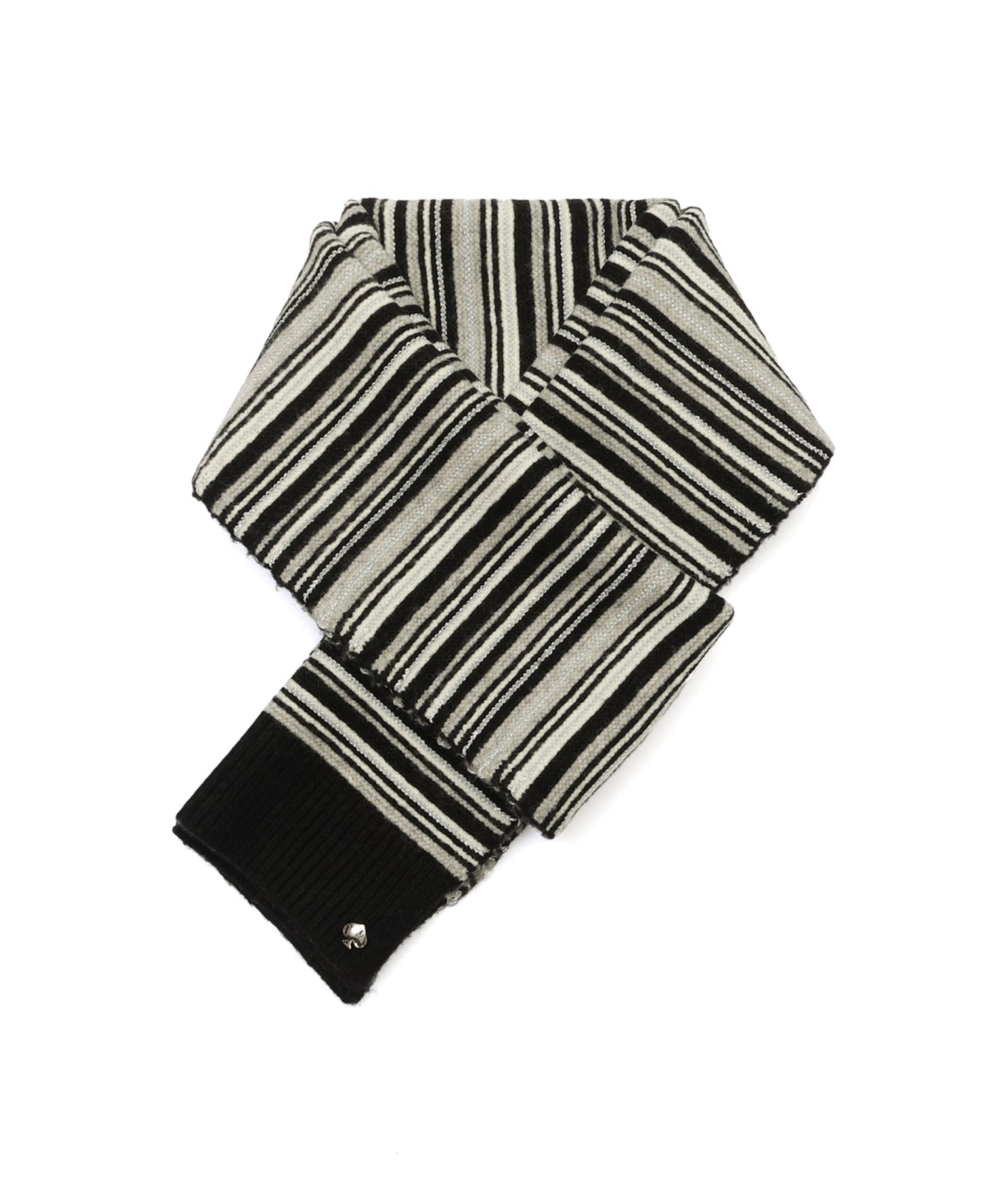 Women's Garter Stitch Stripe Knit Scarf