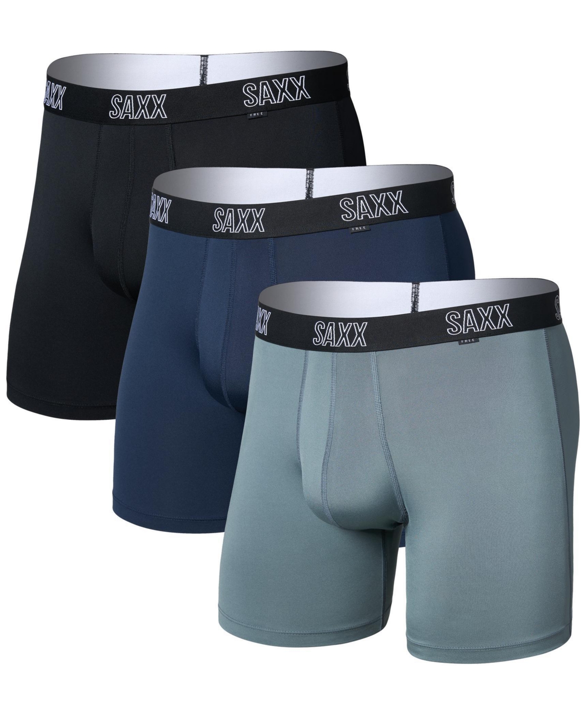 Saxx Men's Droptemp All Day Freeform Support Boxer Briefs, 3-pack In Multi