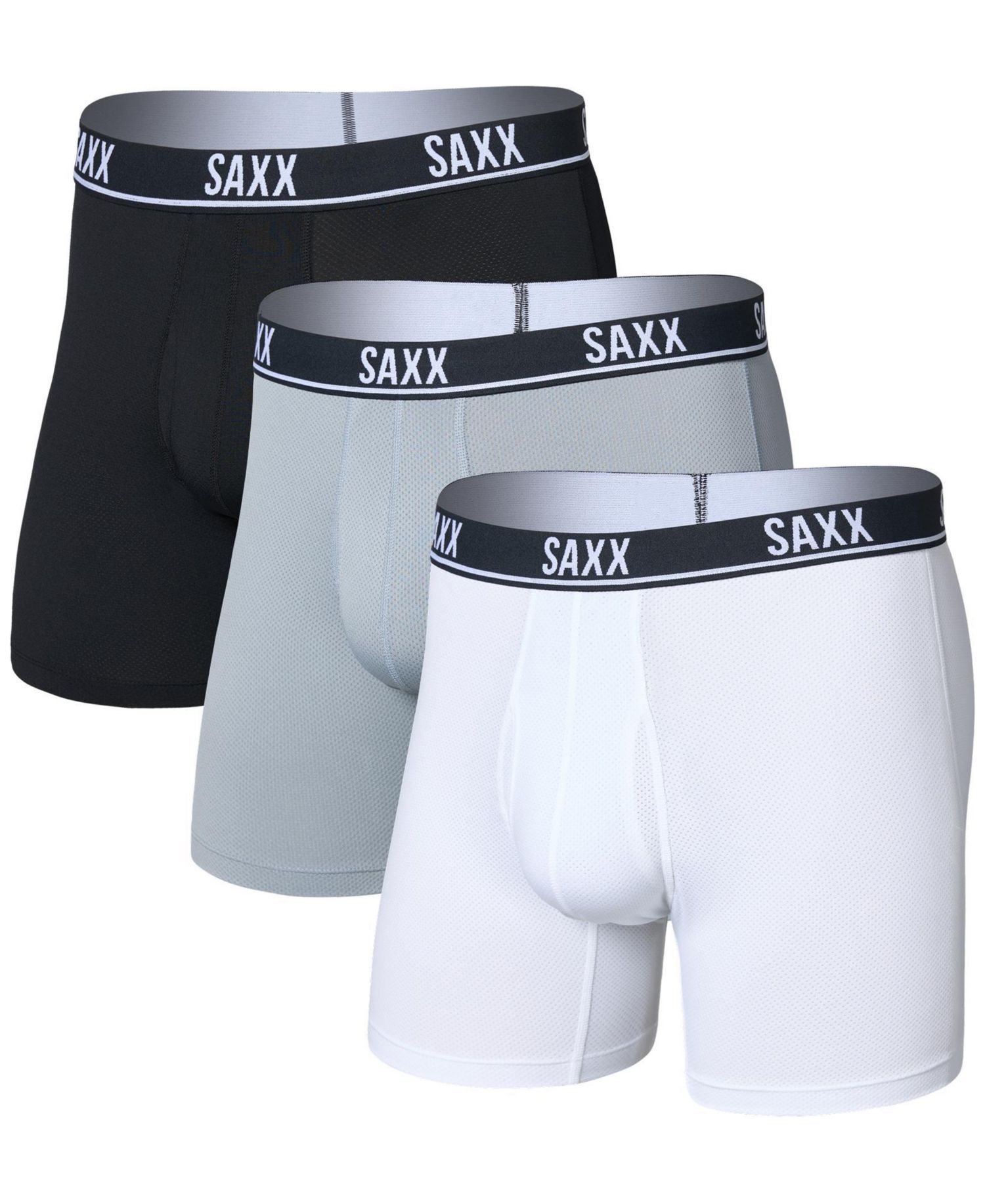 Men's Essential Performance Mesh Boxer Briefs, 3-Pack