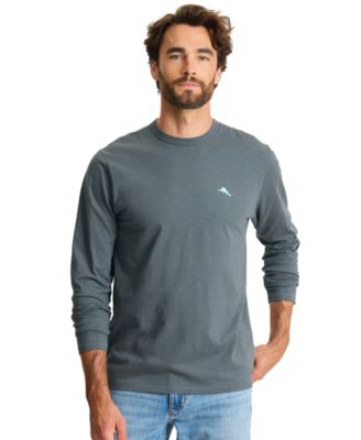 Men's In Reel Life Long-Sleeve Crewneck Regular-Fit T-Shirt