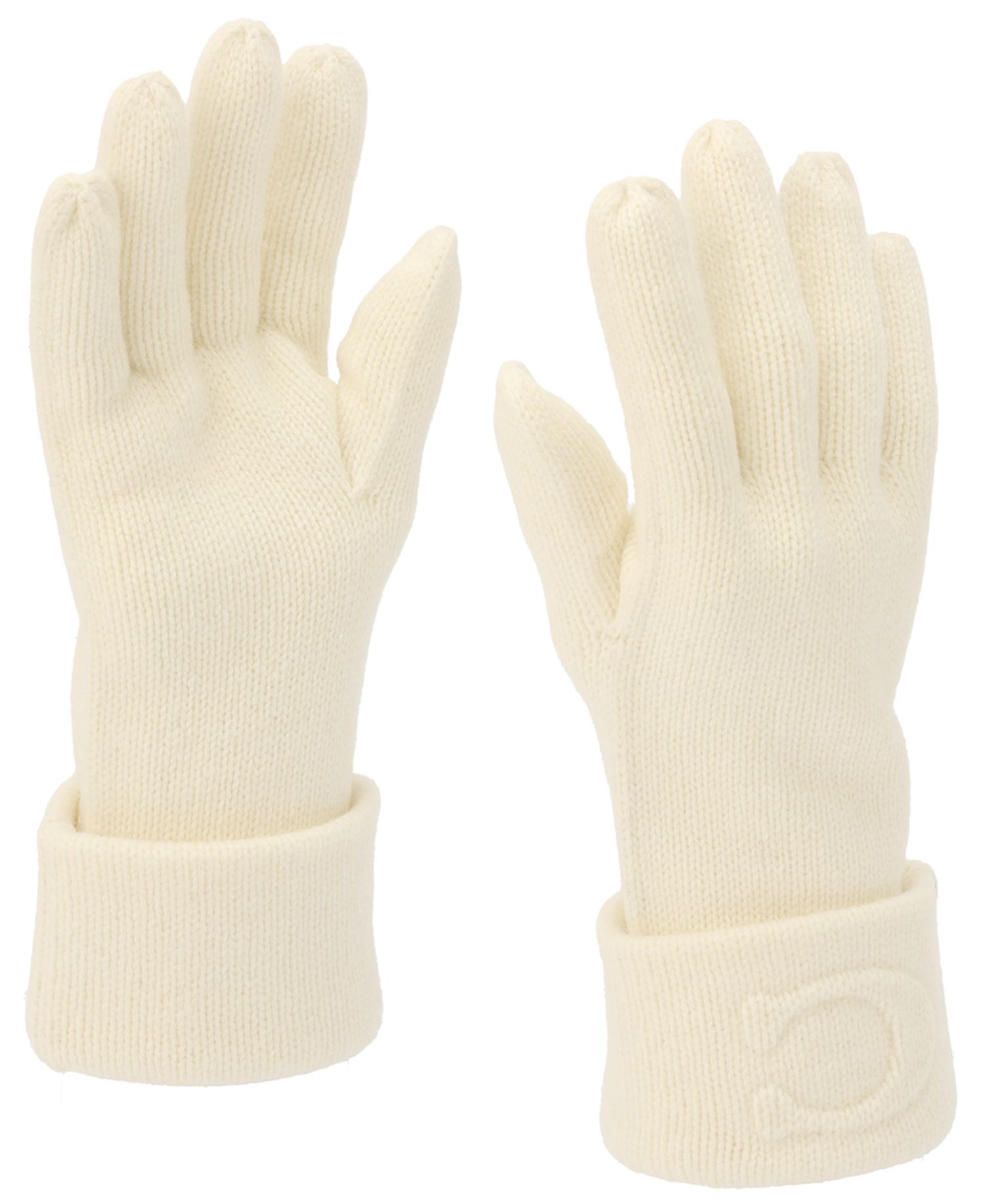 Women's Embossed C Touchscreen Wool-Blend Gloves