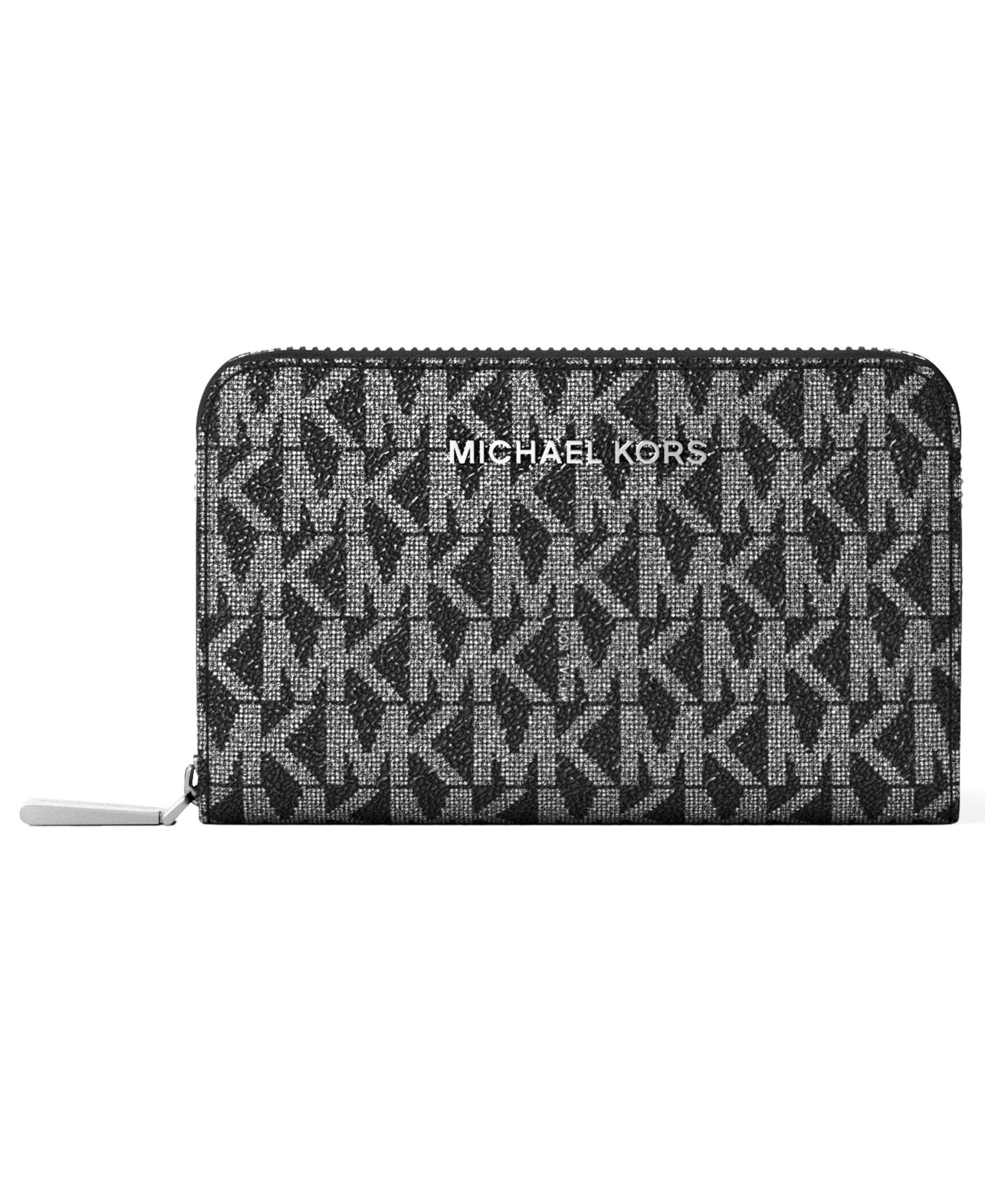 Женский картхолдер-кошелёк Michael Kors Jet Set на молнии, цвет: Чёрный — фото 1