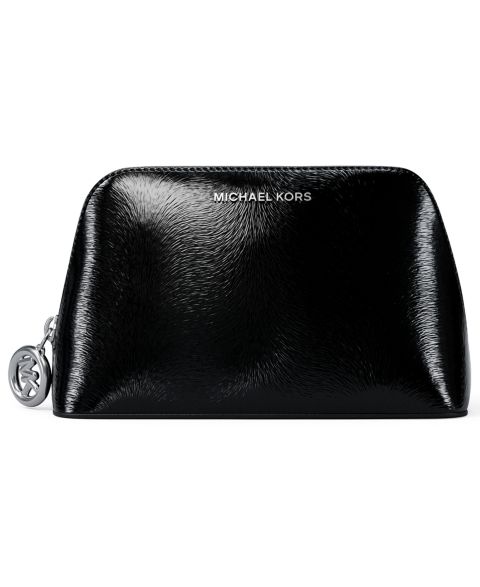 Женская средняя дорожная косметичка Michael Kors Jet Set с брелоком, цвет: Чёрный