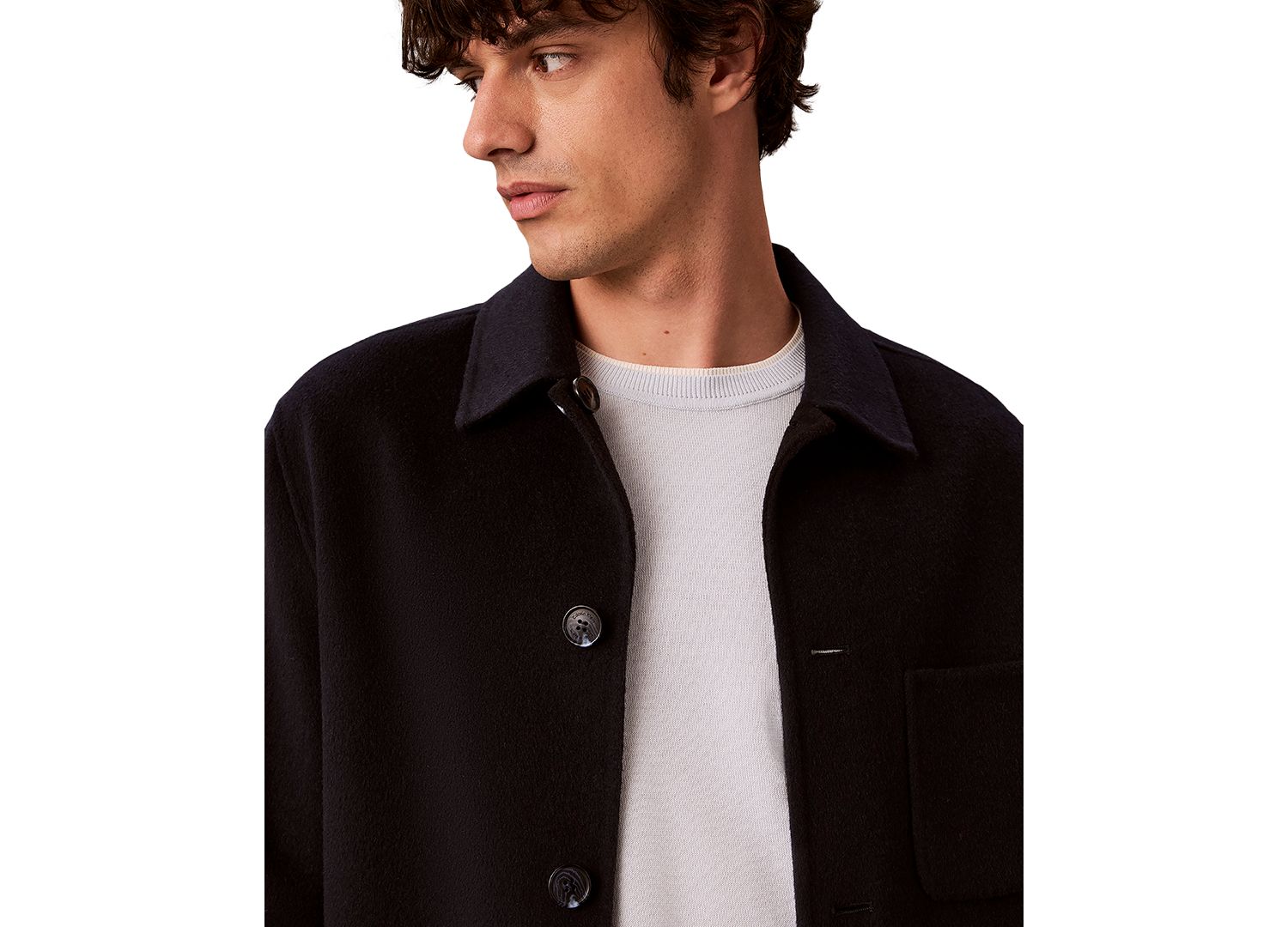 Men's Reversible Wool-Blend Classic-Fit Chore Jacket
