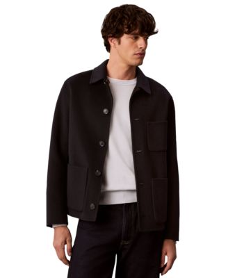 Men's Reversible Wool-Blend Classic-Fit Chore Jacket