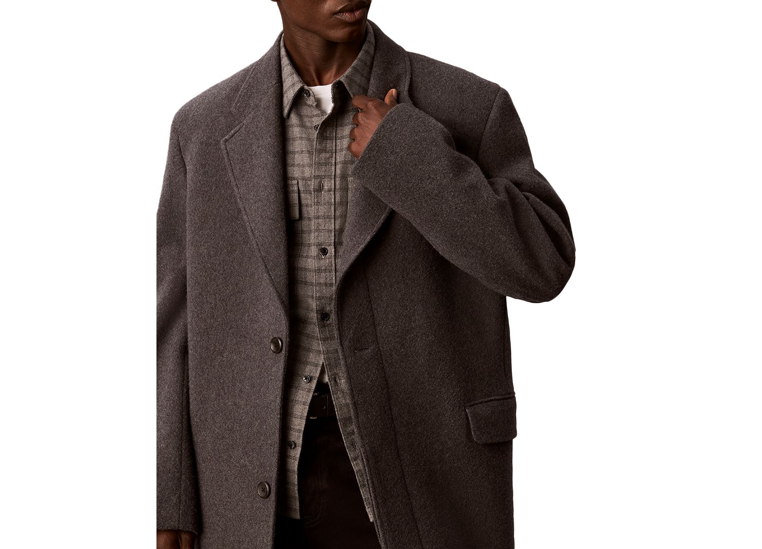 Men's Melange Flannel Classic-Fit Button-Down Shirt