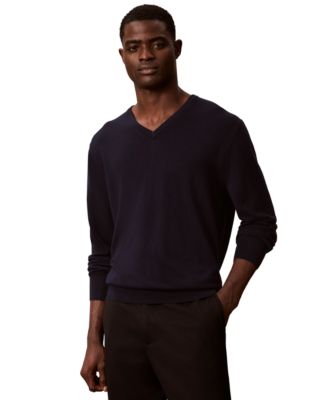 Men's Merino Wool Classic-Fit V-Neck Sweater