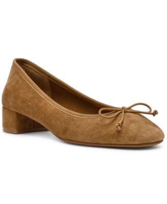 Women's Steffi Block-Heel Round-Toe Ballet Pumps