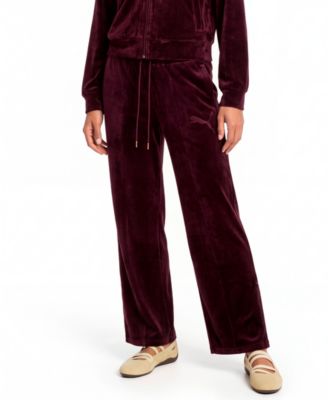 Women's Ess Elevated Comfort Velour Straight-Leg Pants