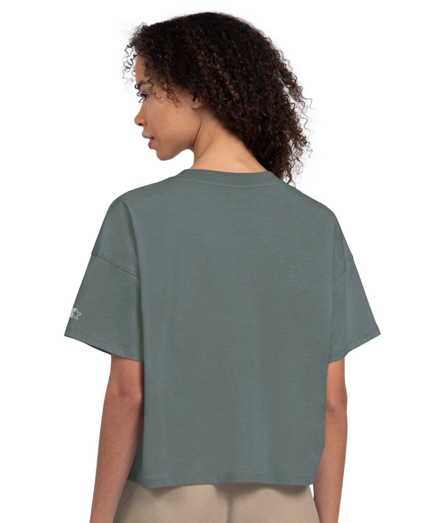 Women's Green Bay Packers Rhinestone Boxy Cropped T-Shirt