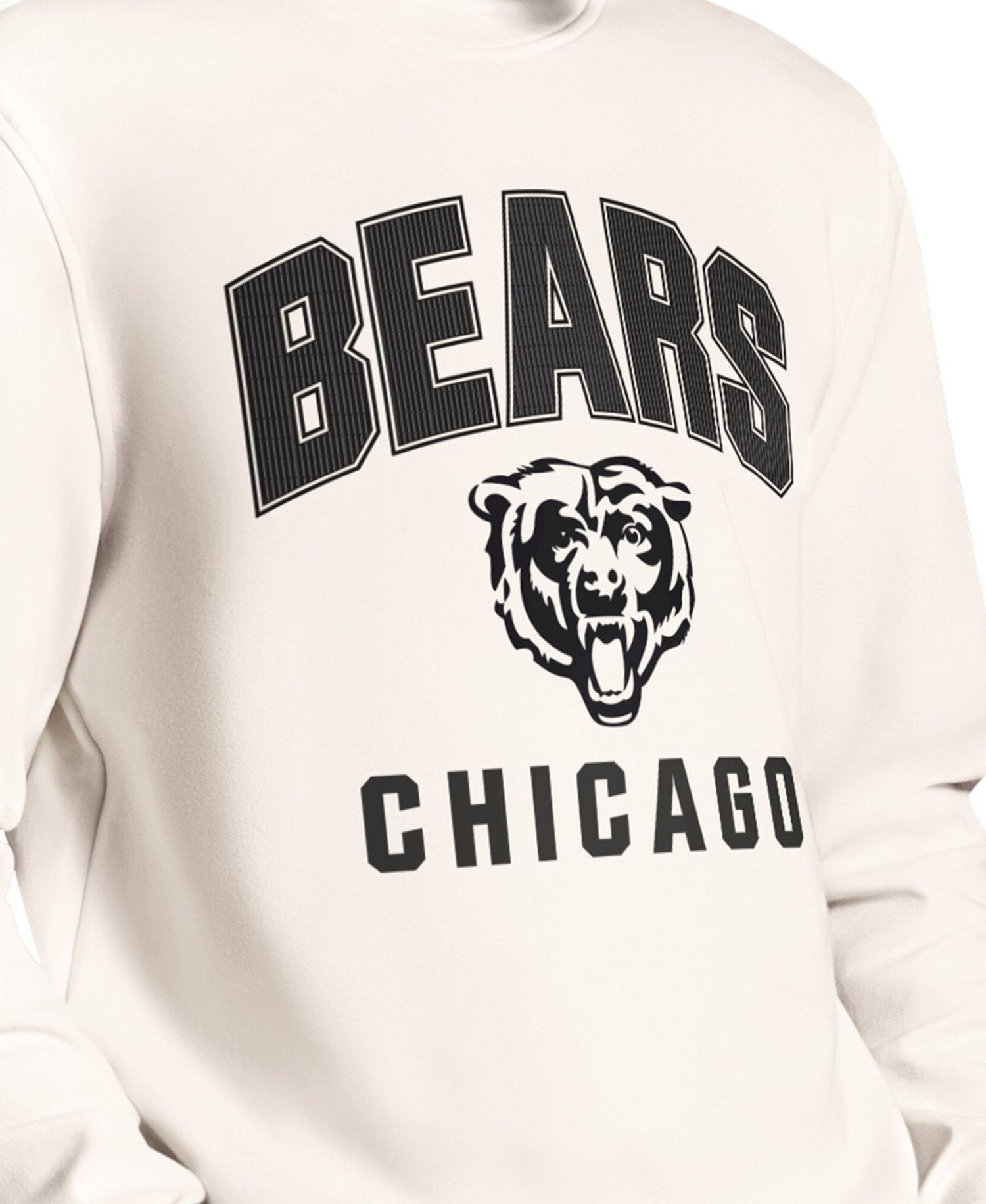 Men's Cream Chicago Bears Finish Line Tri-Blend Sweatshirt