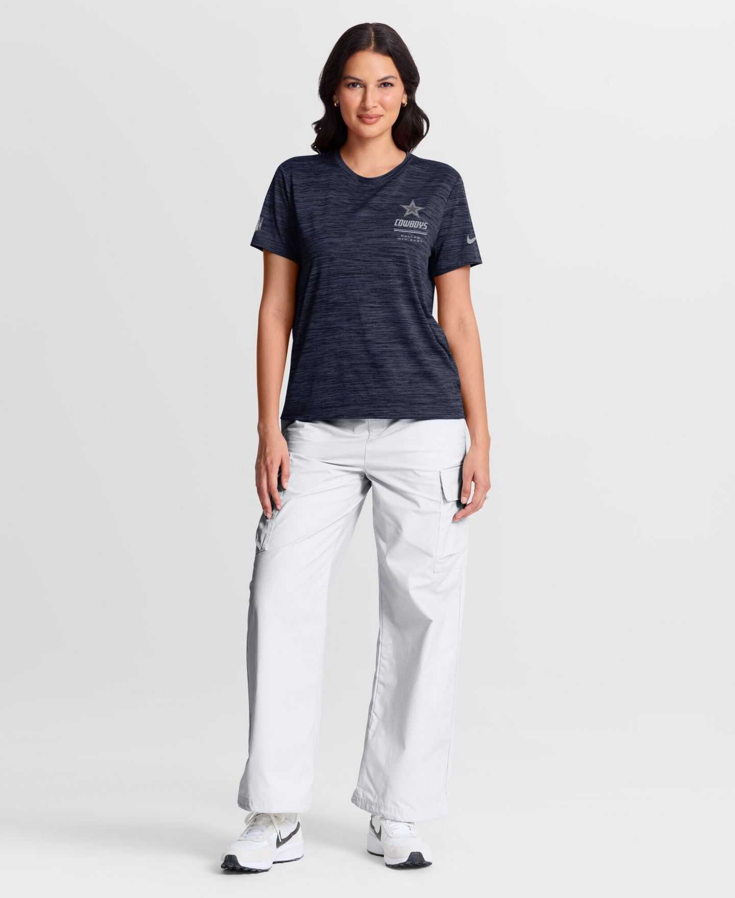Женская футболка Nike Navy Dallas Cowboys Sideline Velocity Dri-FIT — фото 2