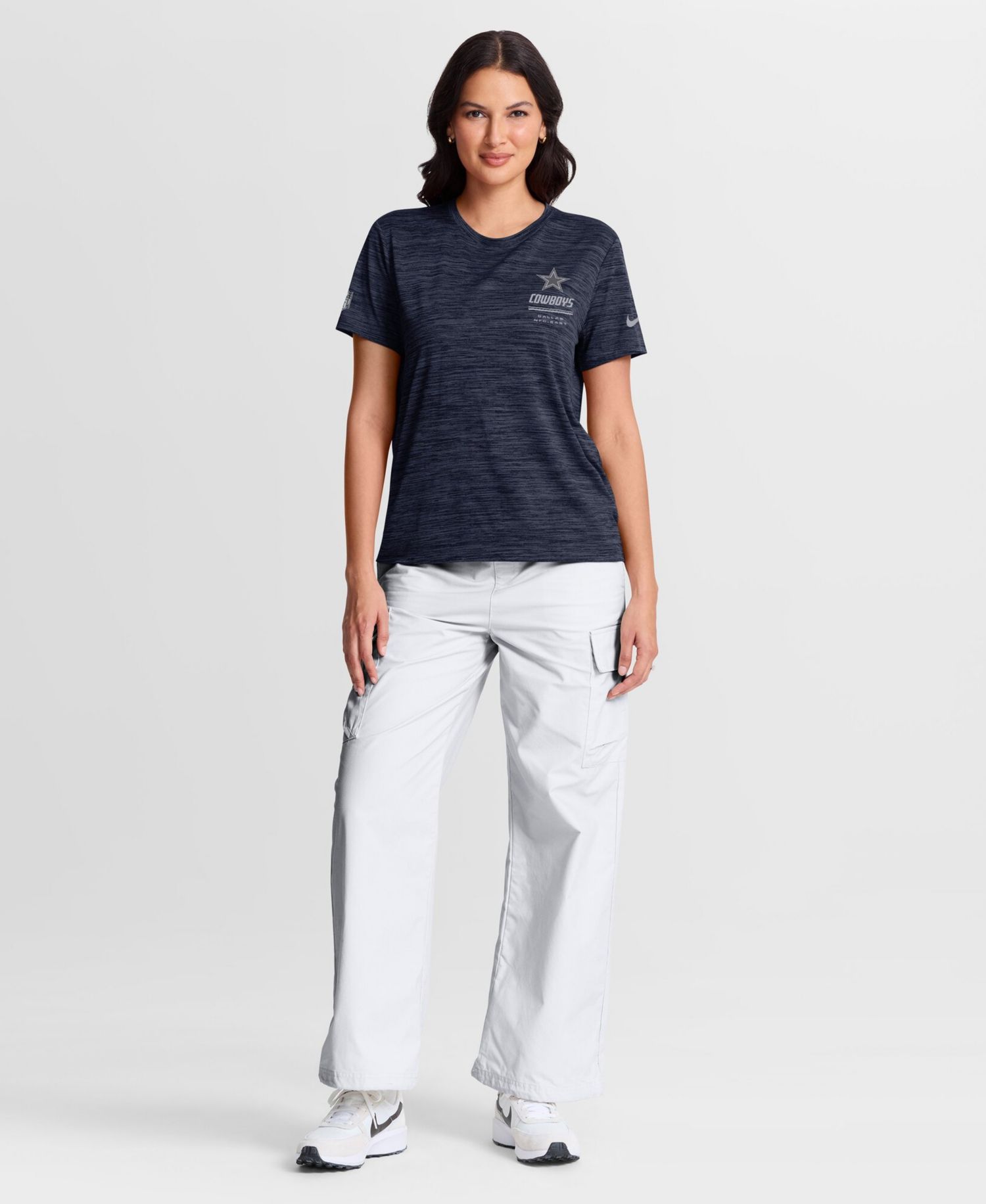 Women's Navy Dallas Cowboys Sideline Velocity Dri-FIT T-Shirt