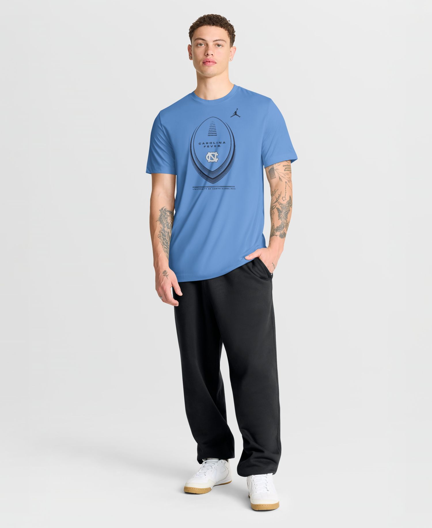 Men's Carolina Blue North Carolina Tar Heels Primetime Legend Football Icon Dri-FIT T-Shirt