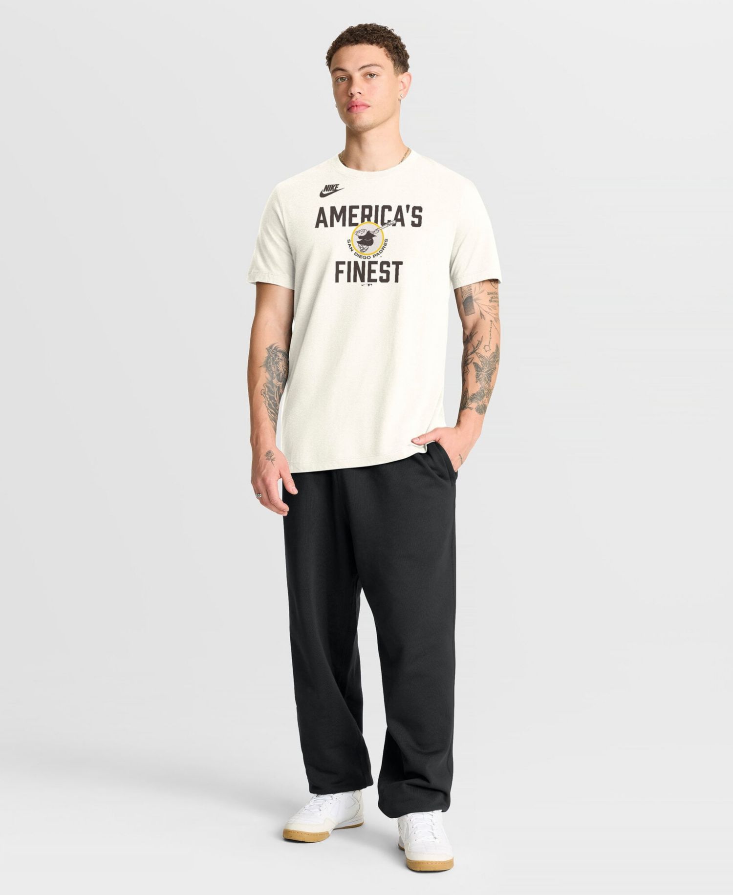 Men's Cream San Diego Padres Cooperstown Collection ‘70s Inspired T-Shirt