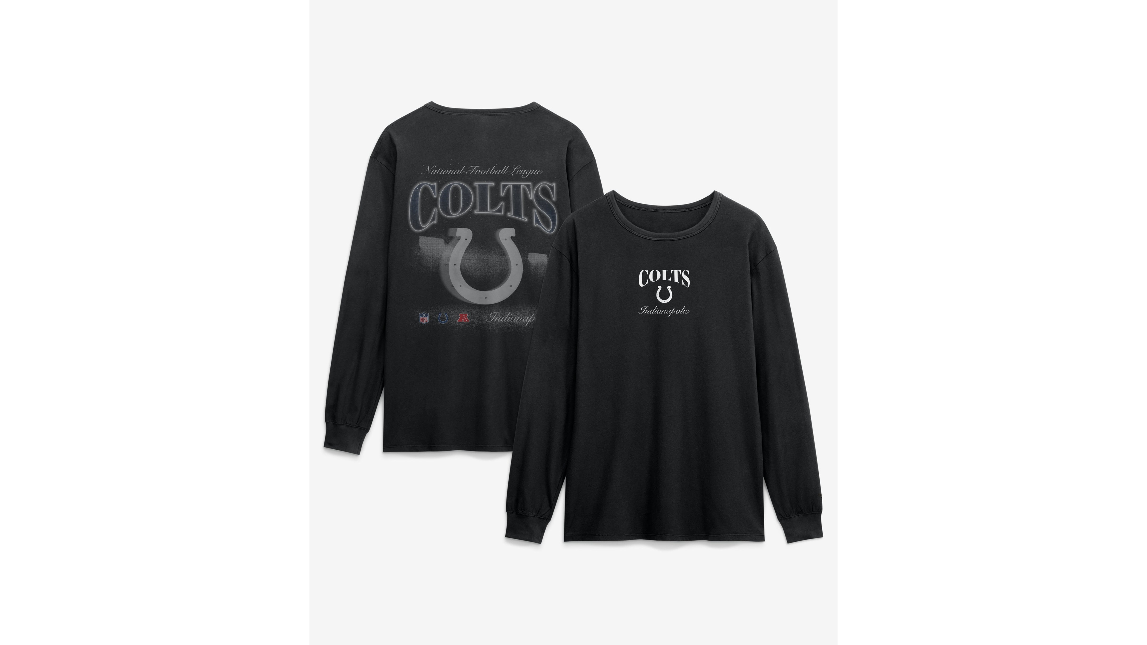 Fanatics Men's Black Indianapolis Colts Midnight Falls Long Sleeve T-Shirt
