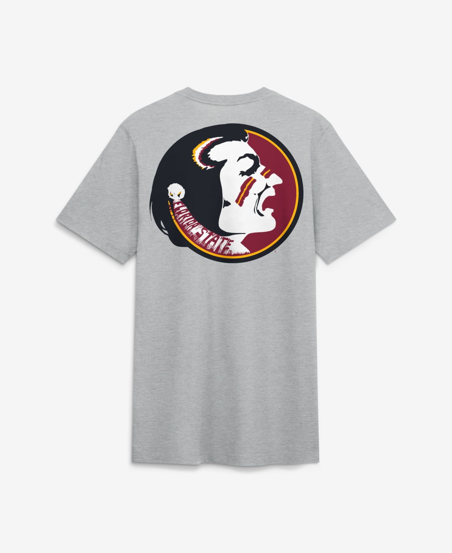 Men's Heather Gray Florida State Seminoles Arch Wordmark Legacy Tri-Blend T-Shirt