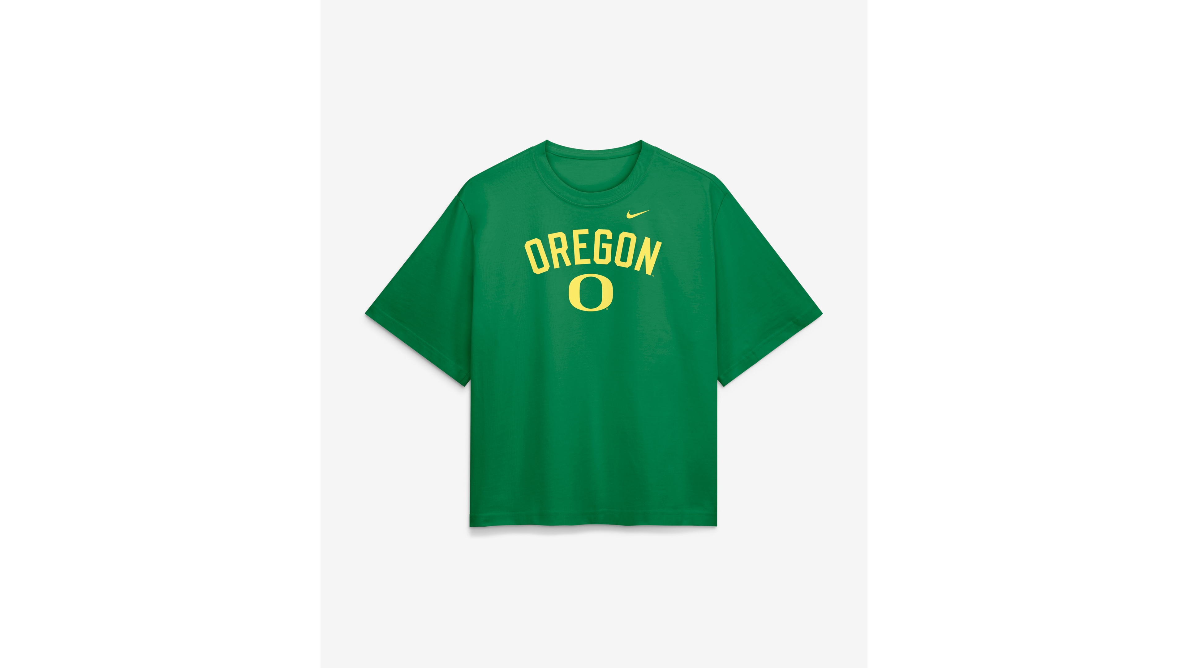 Nike Women's Green Oregon Ducks Arch Logo Boxy T-Shirt