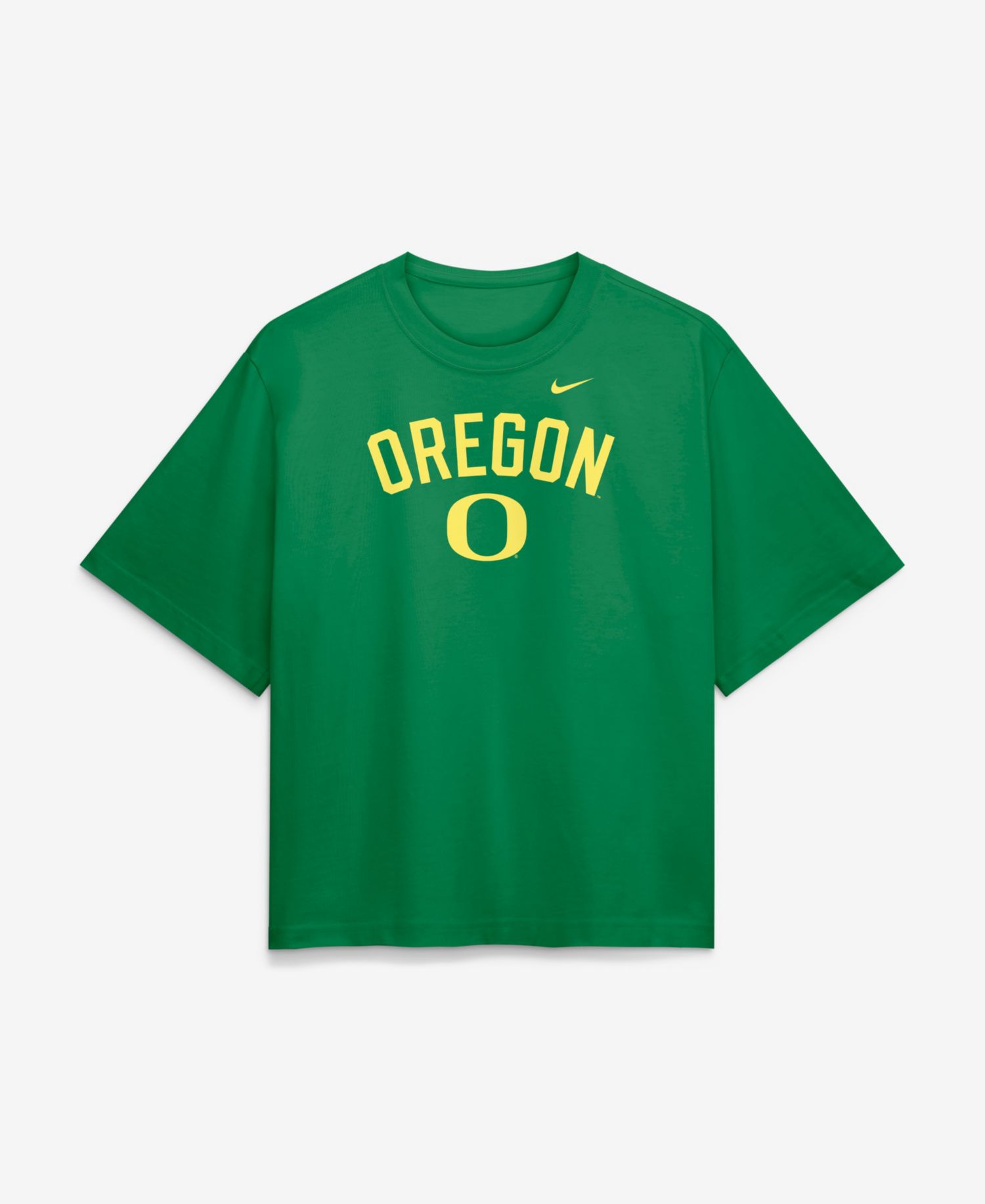 Women's Green Oregon Ducks Arch Logo Boxy T-Shirt