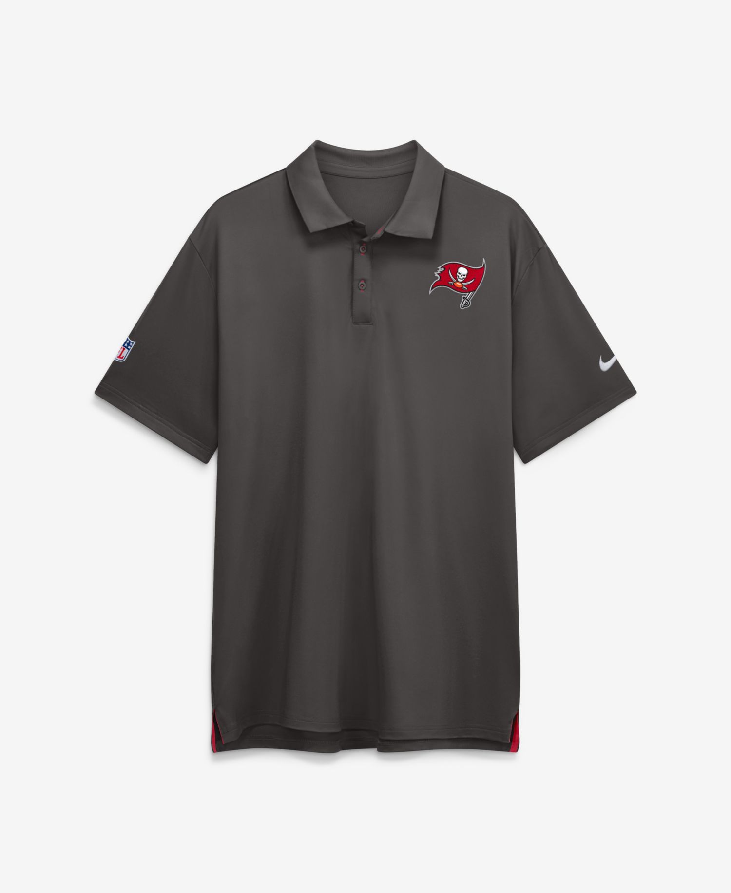 Men's Pewter Tampa Bay Buccaneers Sideline Powerful Blocking Dri-FIT Tour Polo shirt