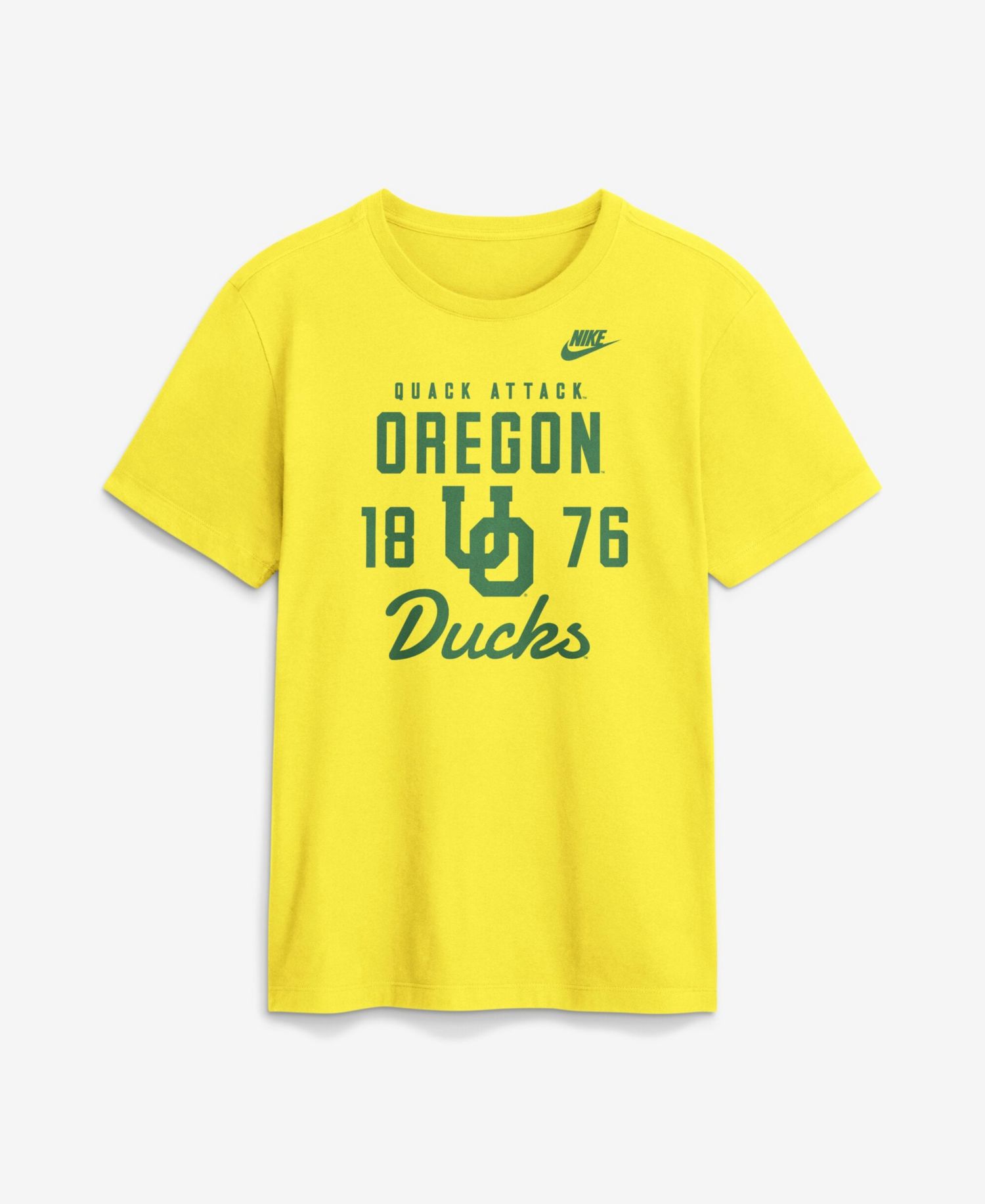 Men's Yellow Oregon Ducks Legacy Stacked Established T-Shirt