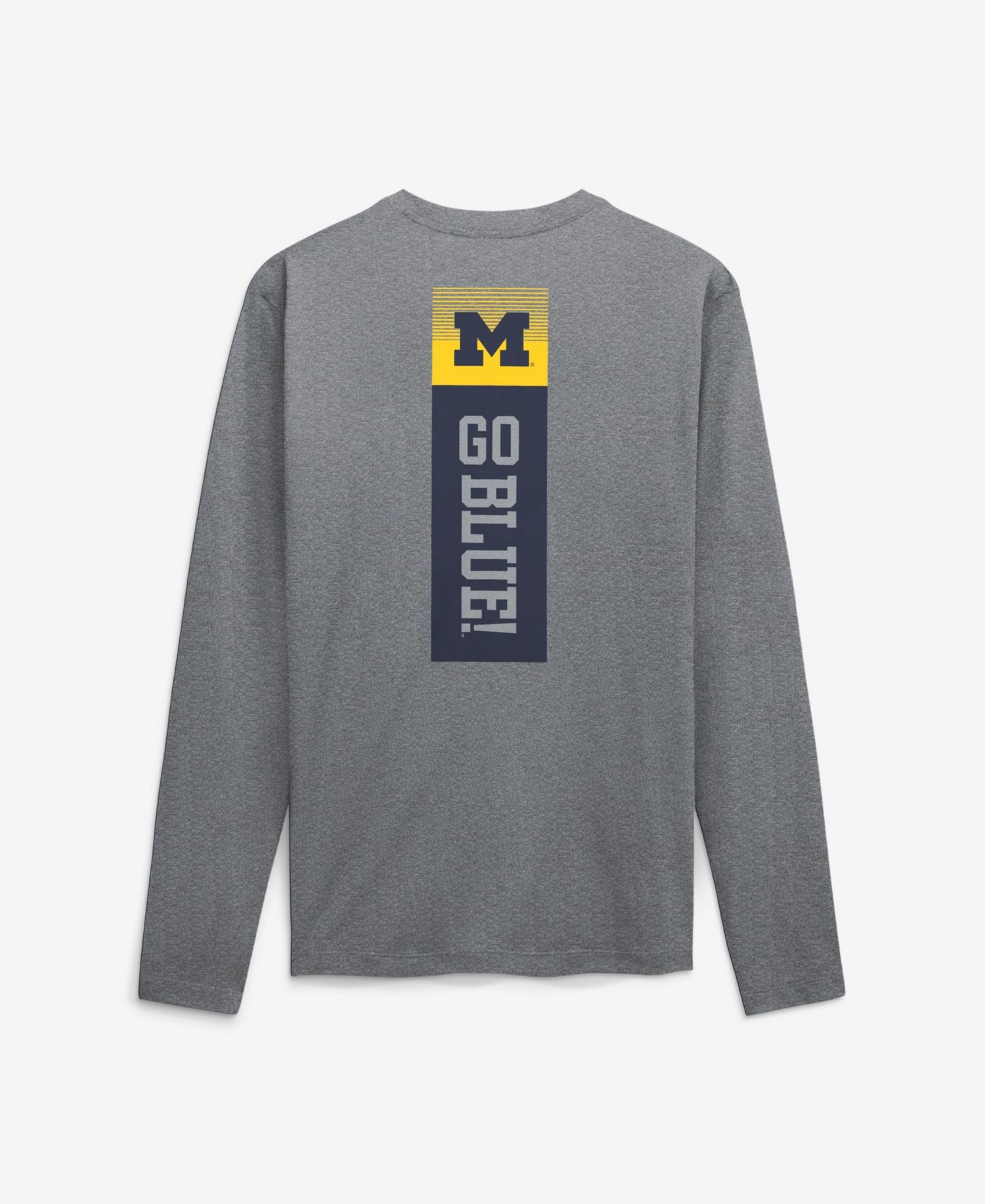 Men's Heather Gray Michigan Wolverines Double Stack Legend Dri-FIT Long Sleeve T-Shirt