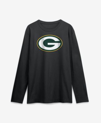 Men's Black Green Bay Packers Primary Logo Long Sleeve T-Shirt