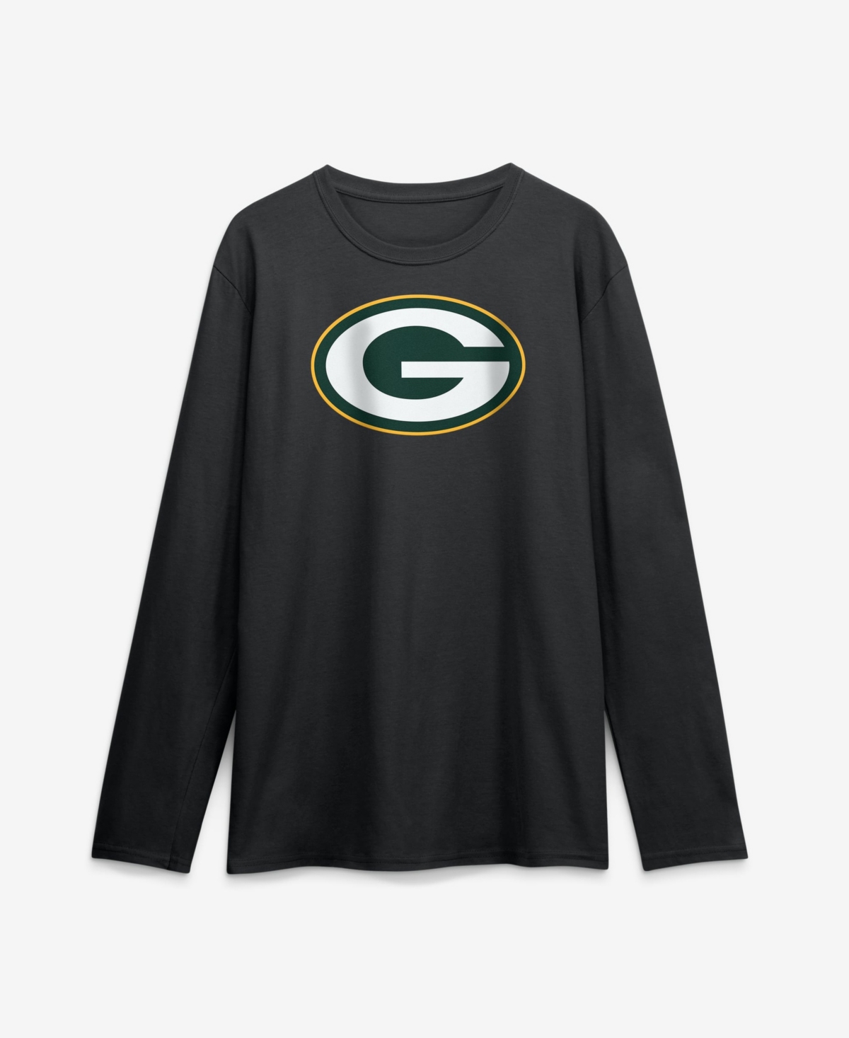 Logo Athletic Men's Black Green Bay Packers Primary Long Sleeve T-Shirt